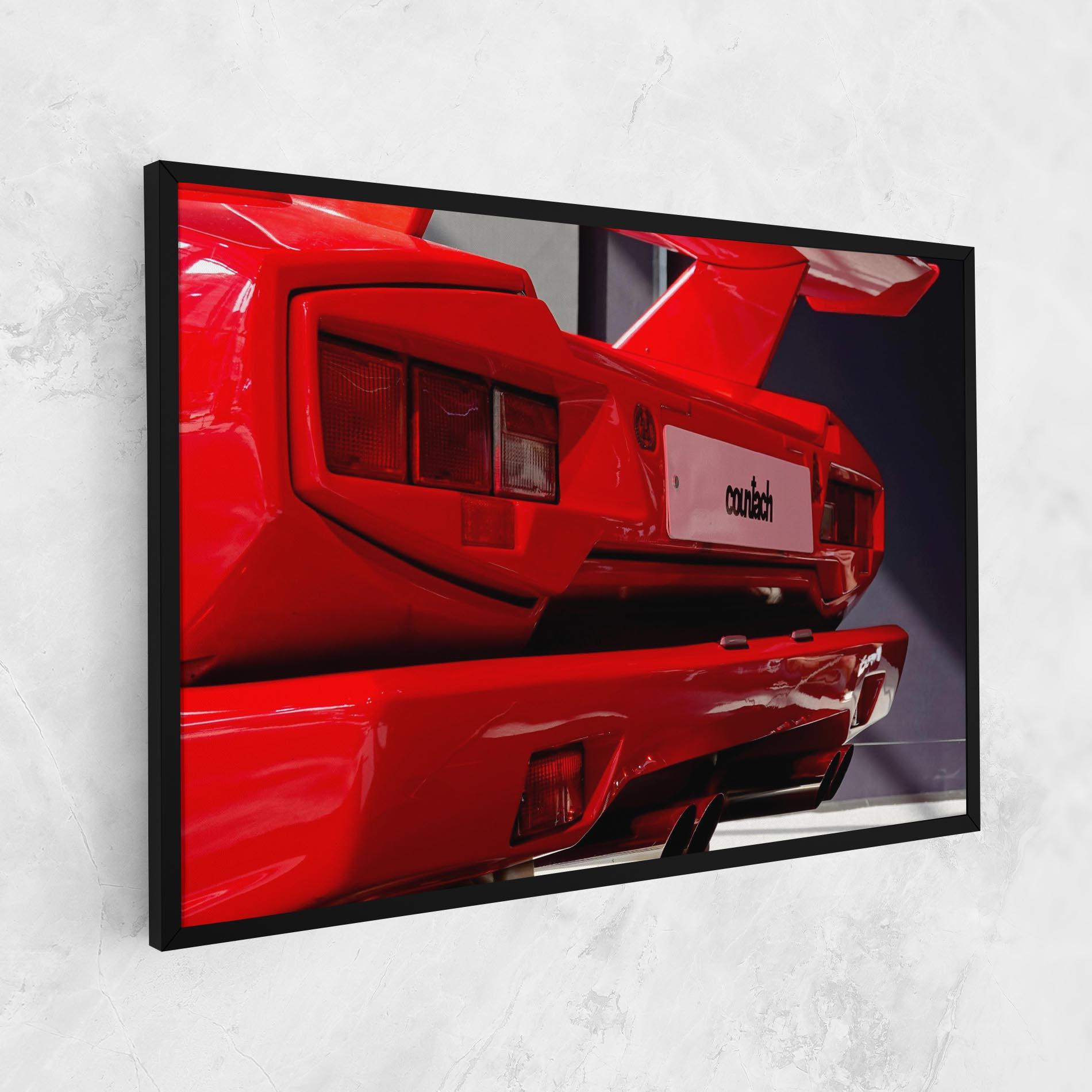 Tablou Canvas Red Rear Countach mockup 1