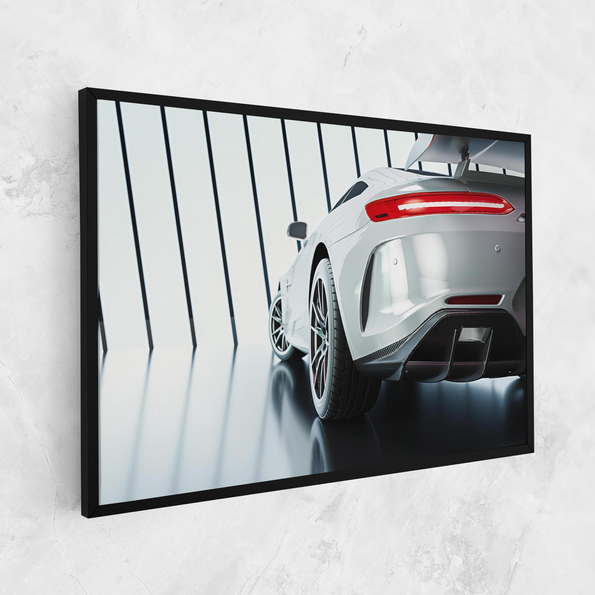 Tablou Canvas White Mercedes Amg mockup 1