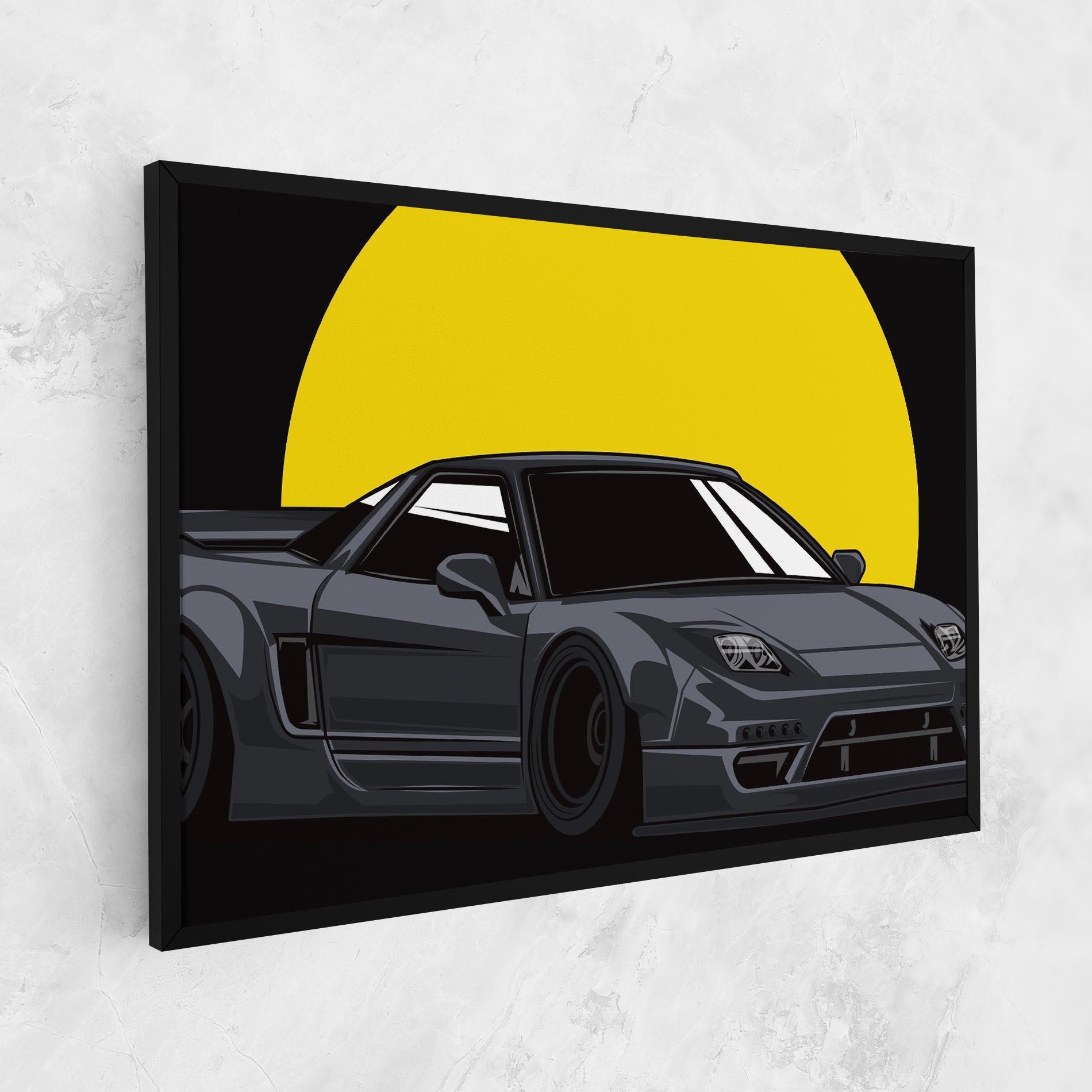 Tablou Canvas Yellow Sun Car mockup 1