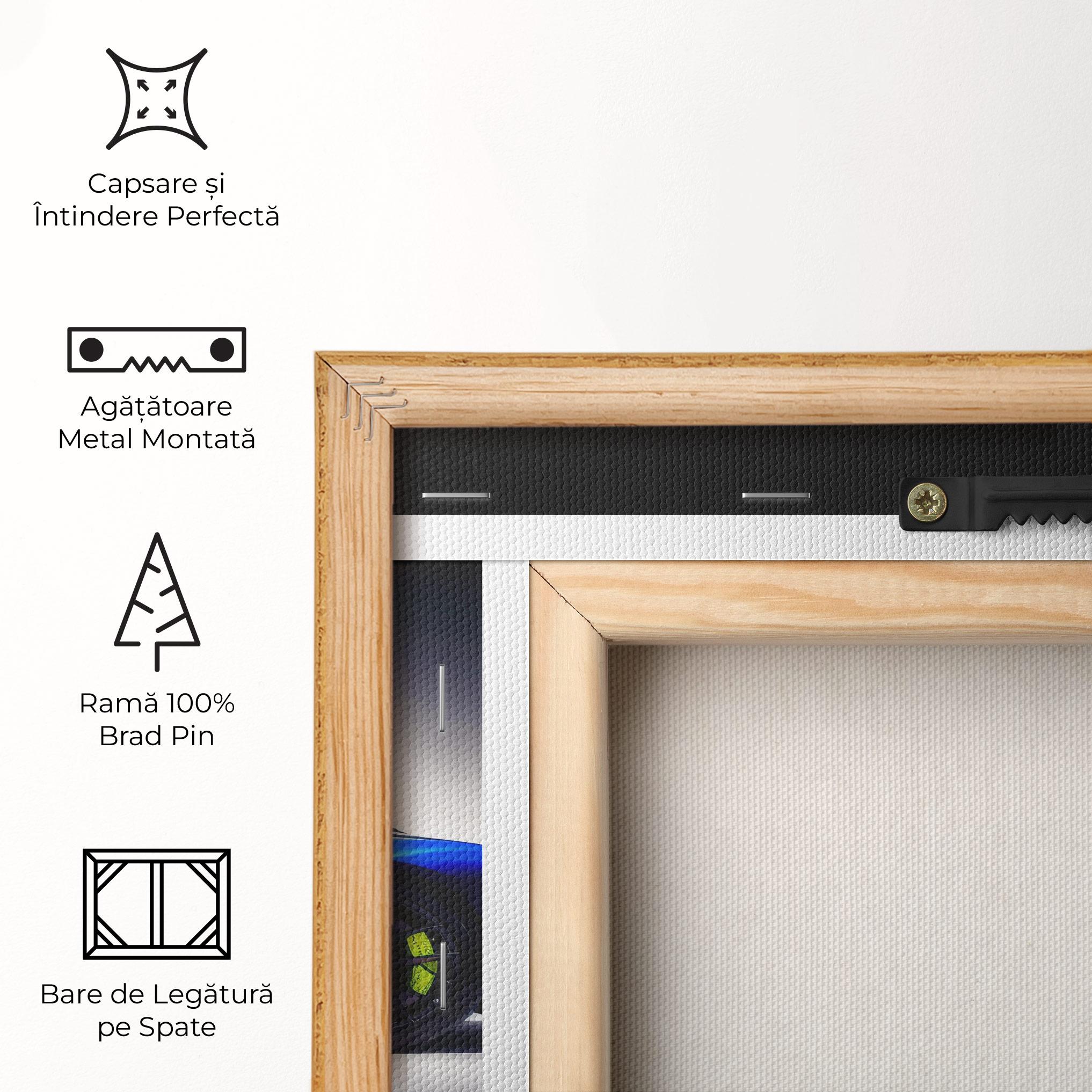 Tablou Canvas Blue Hypercar Side mockup 5