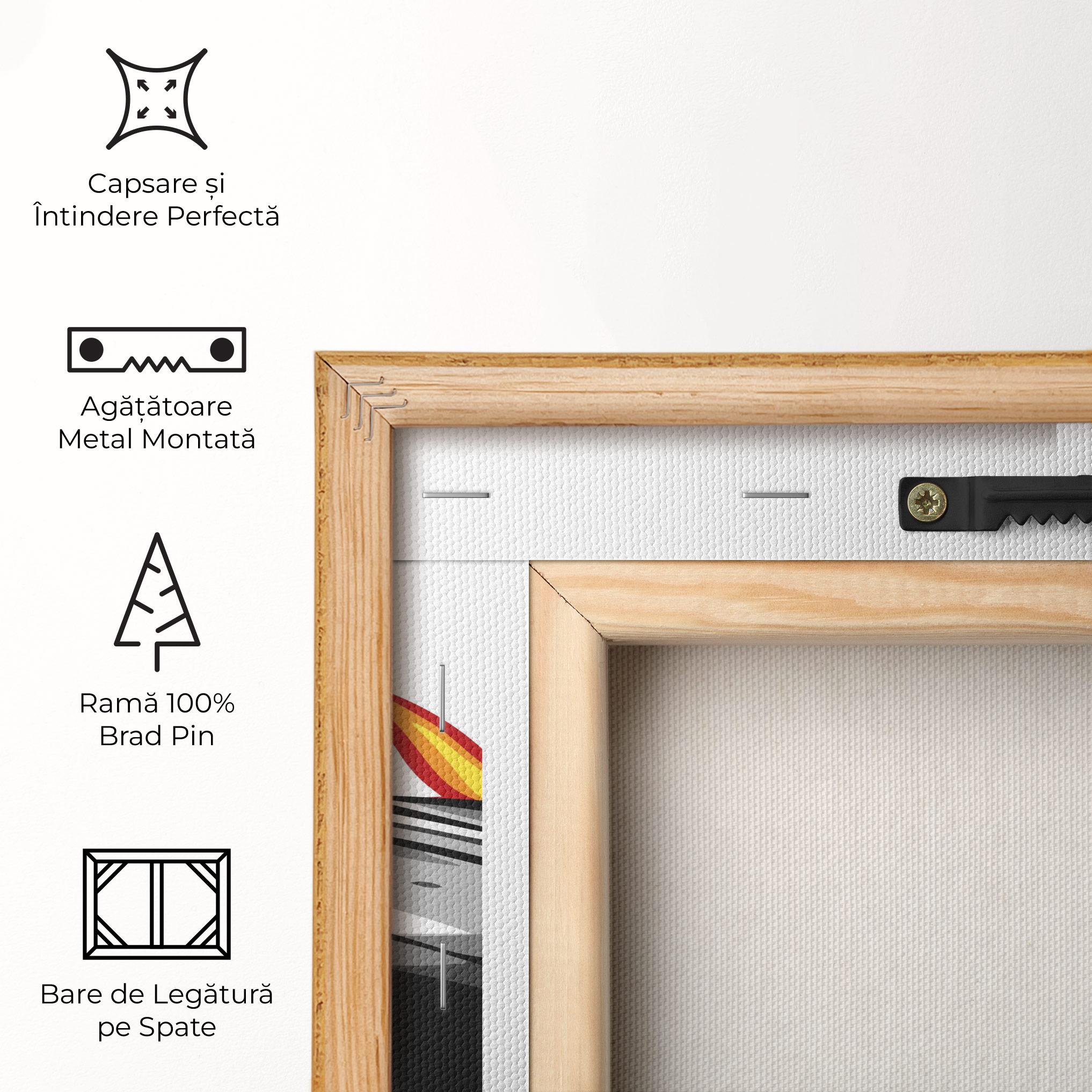 Tablou Canvas Fire Black Car mockup 5