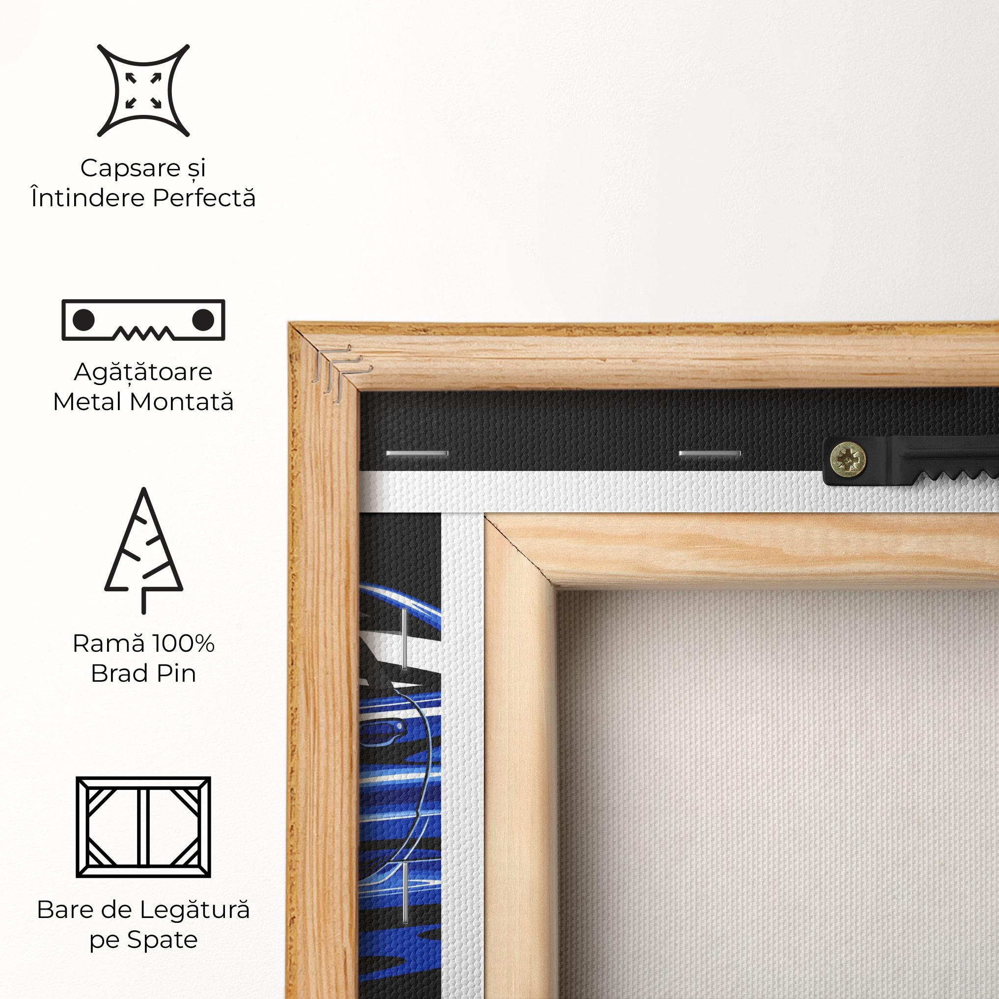 Tablou Canvas Sport Blue Car mockup 5