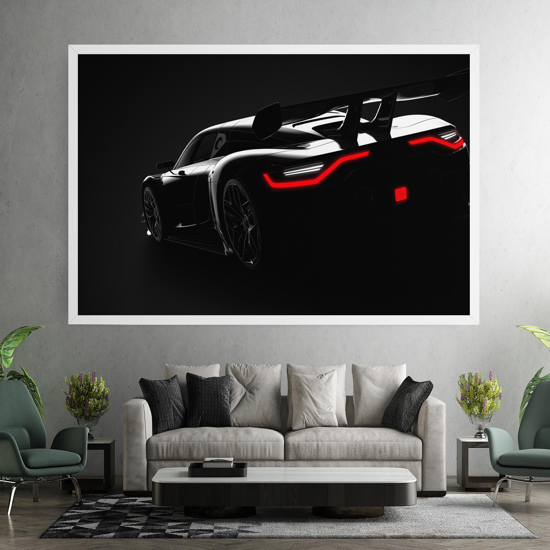 Tablou Canvas Black Hypercar Car mockup 7
