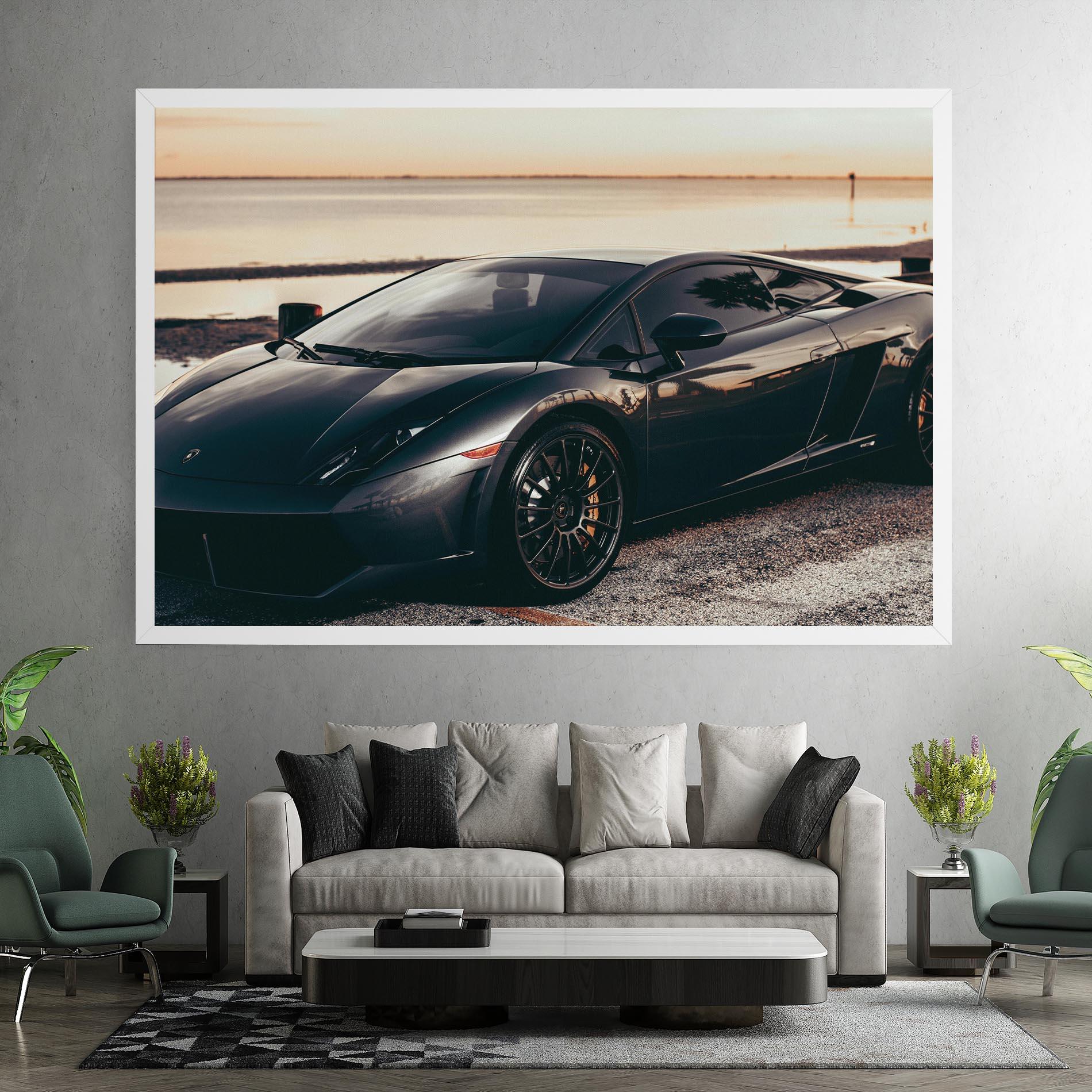 Tablou Canvas Black Lambo Sea mockup 7