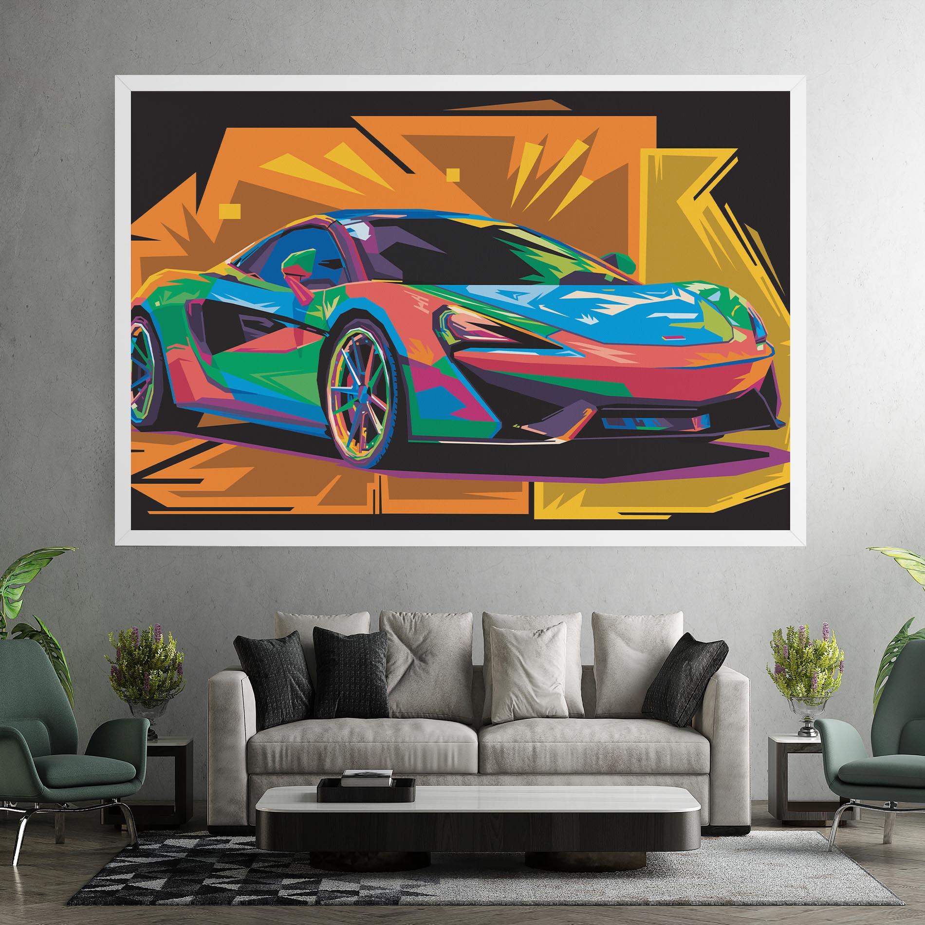 Tablou Canvas Colorful Sport Car mockup 7