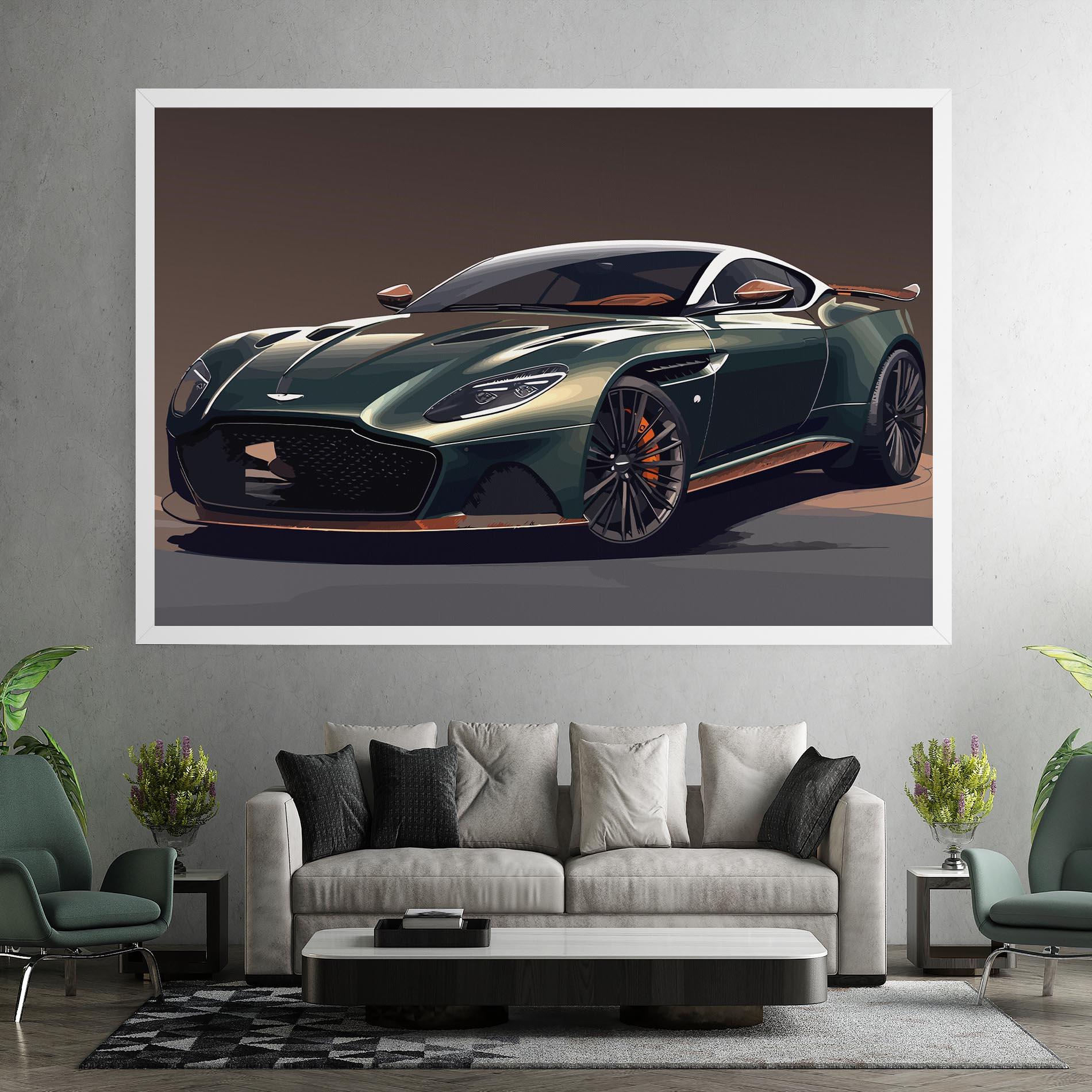 Tablou Canvas Dark Green Car mockup 7