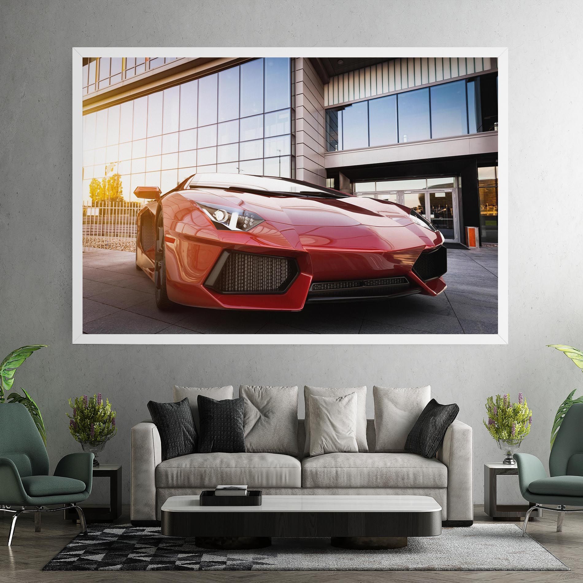 Red Lambo Outside mockup 7