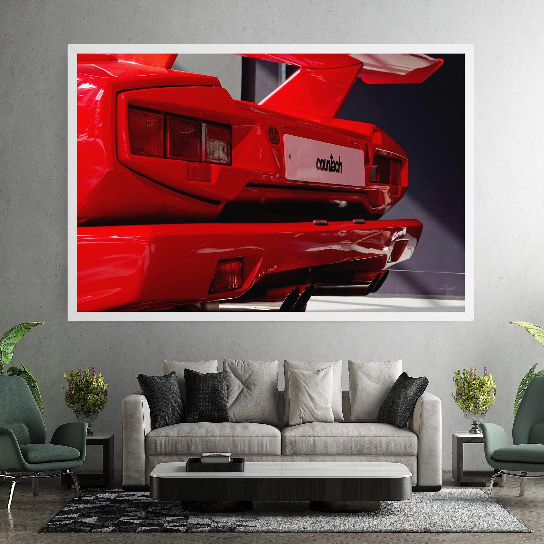 Tablou Canvas Red Rear Countach mockup 7
