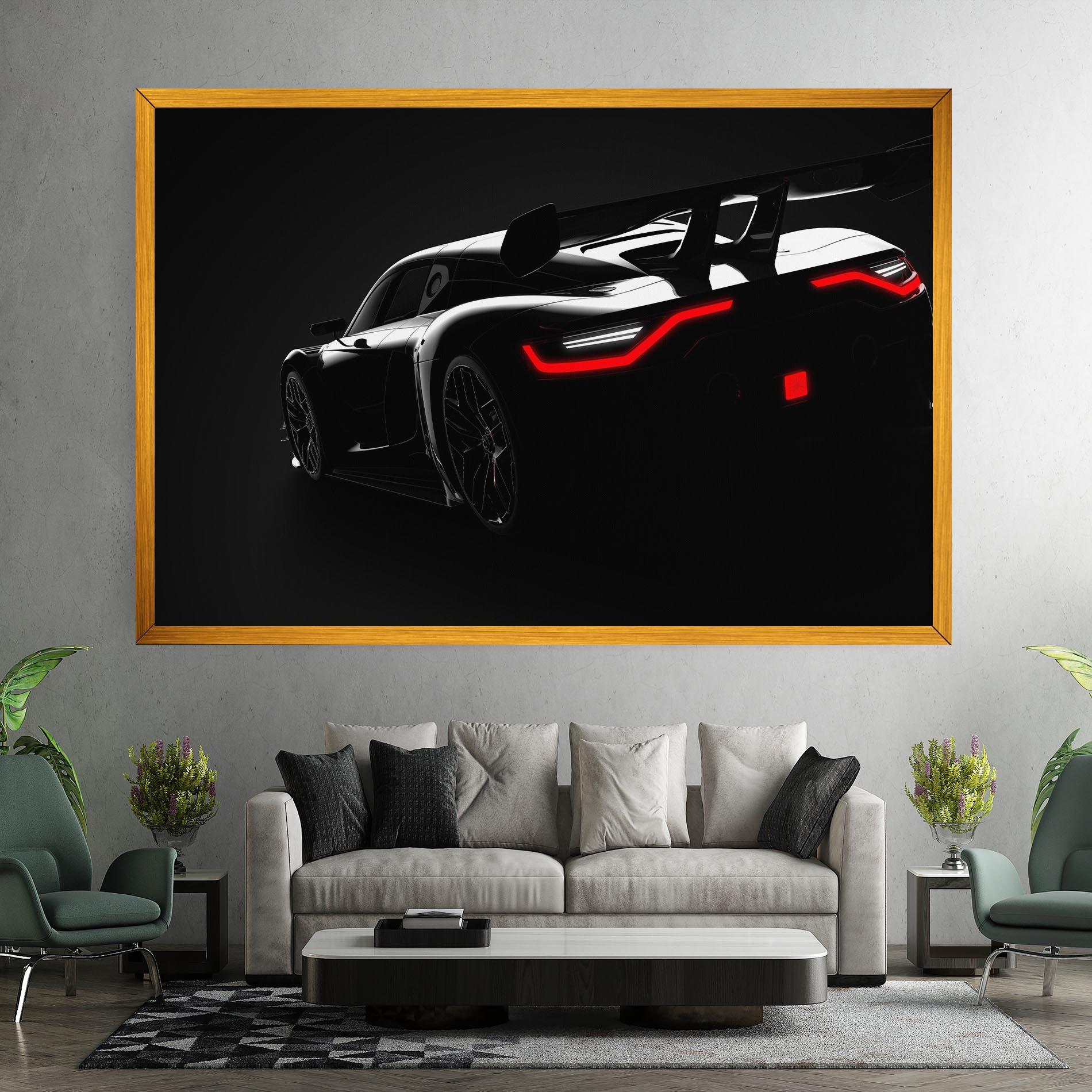 Tablou Canvas Black Hypercar Car mockup 7