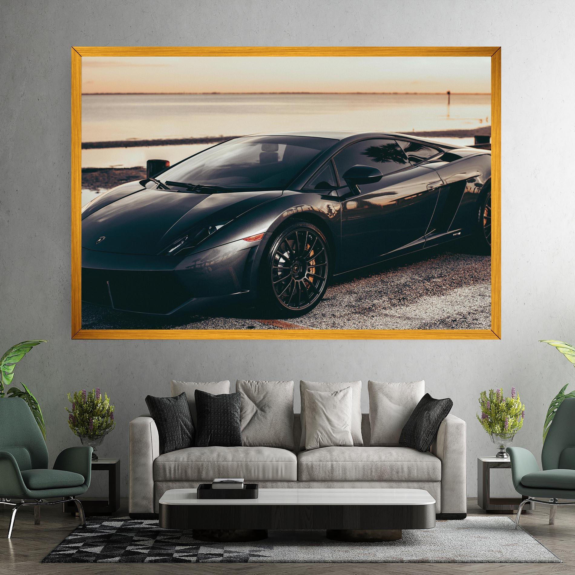 Tablou Canvas Black Lambo Sea mockup 7
