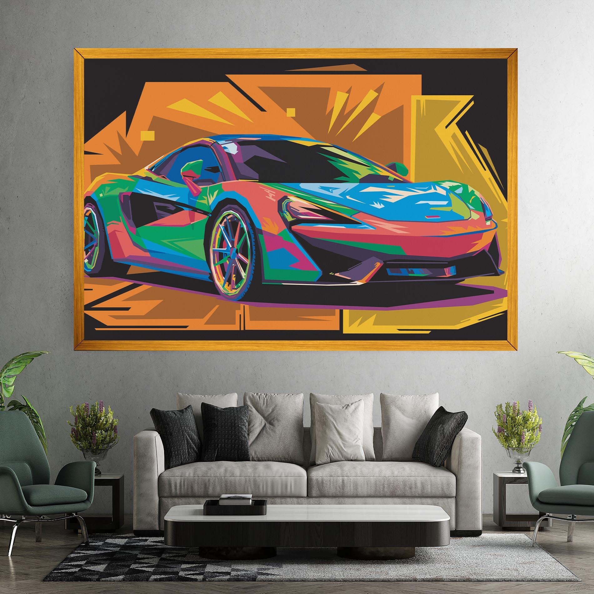Tablou Canvas Colorful Sport Car mockup 7