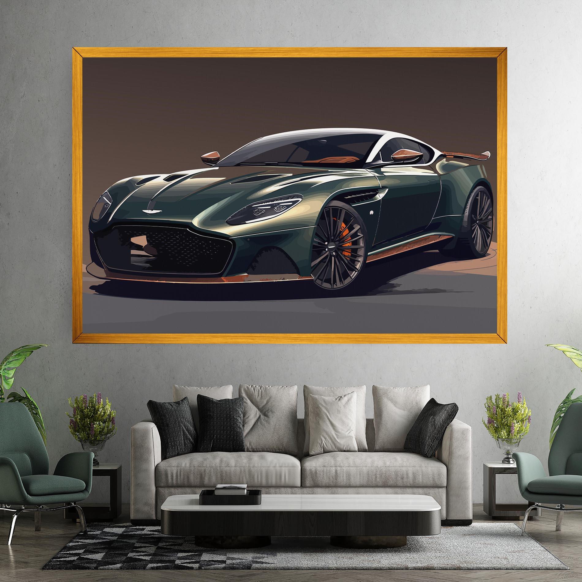 Tablou Canvas Dark Green Car mockup 7