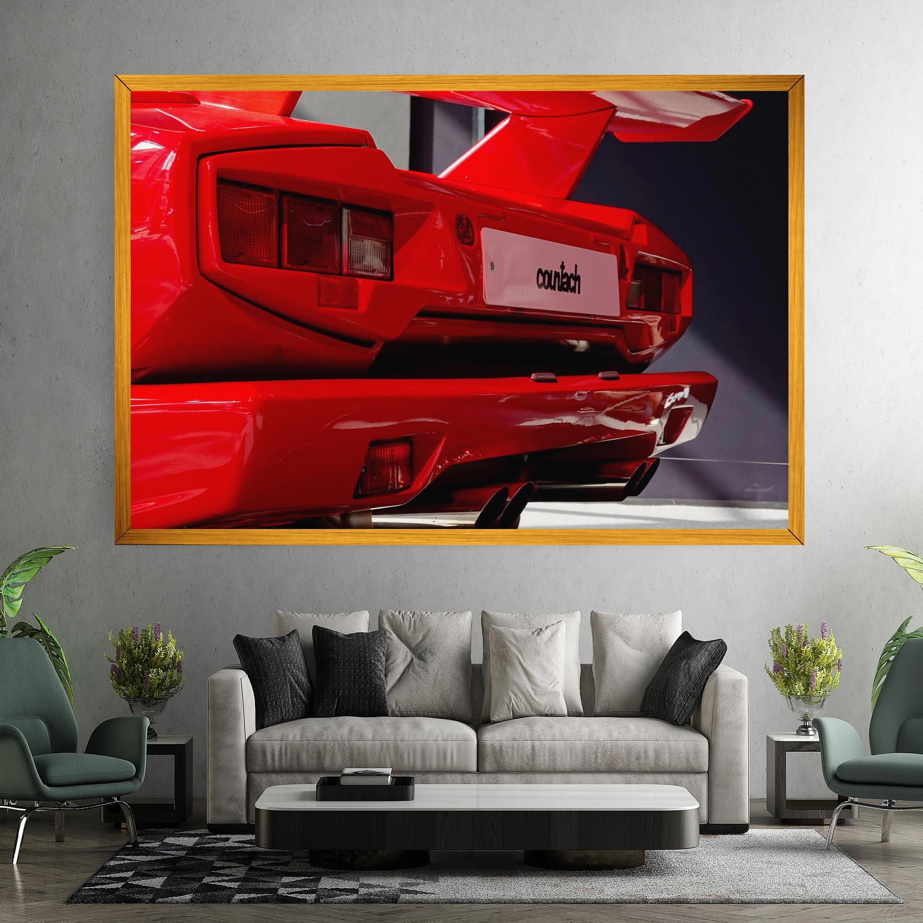 Tablou Canvas Red Rear Countach mockup 7