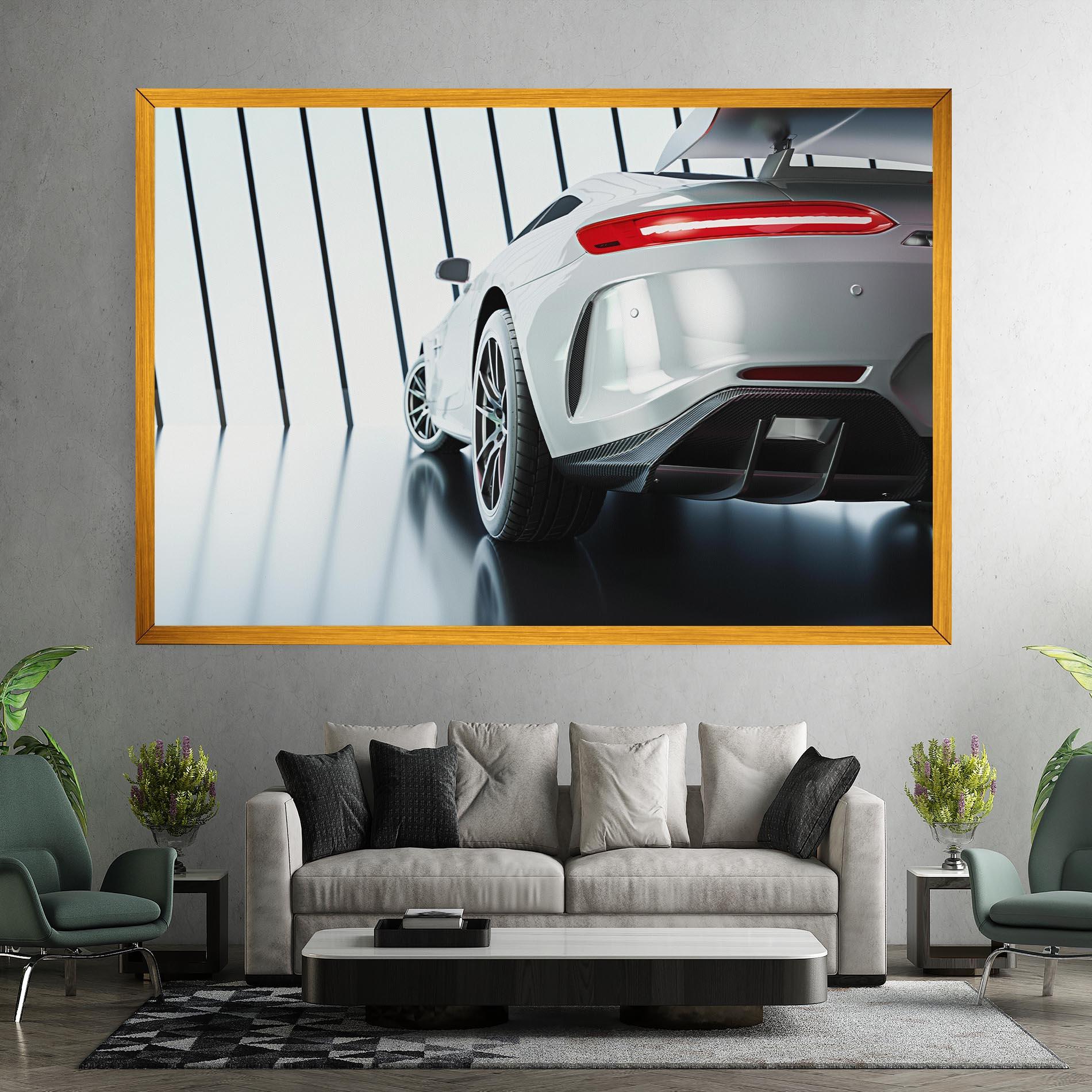 Tablou Canvas White Mercedes Amg mockup 7