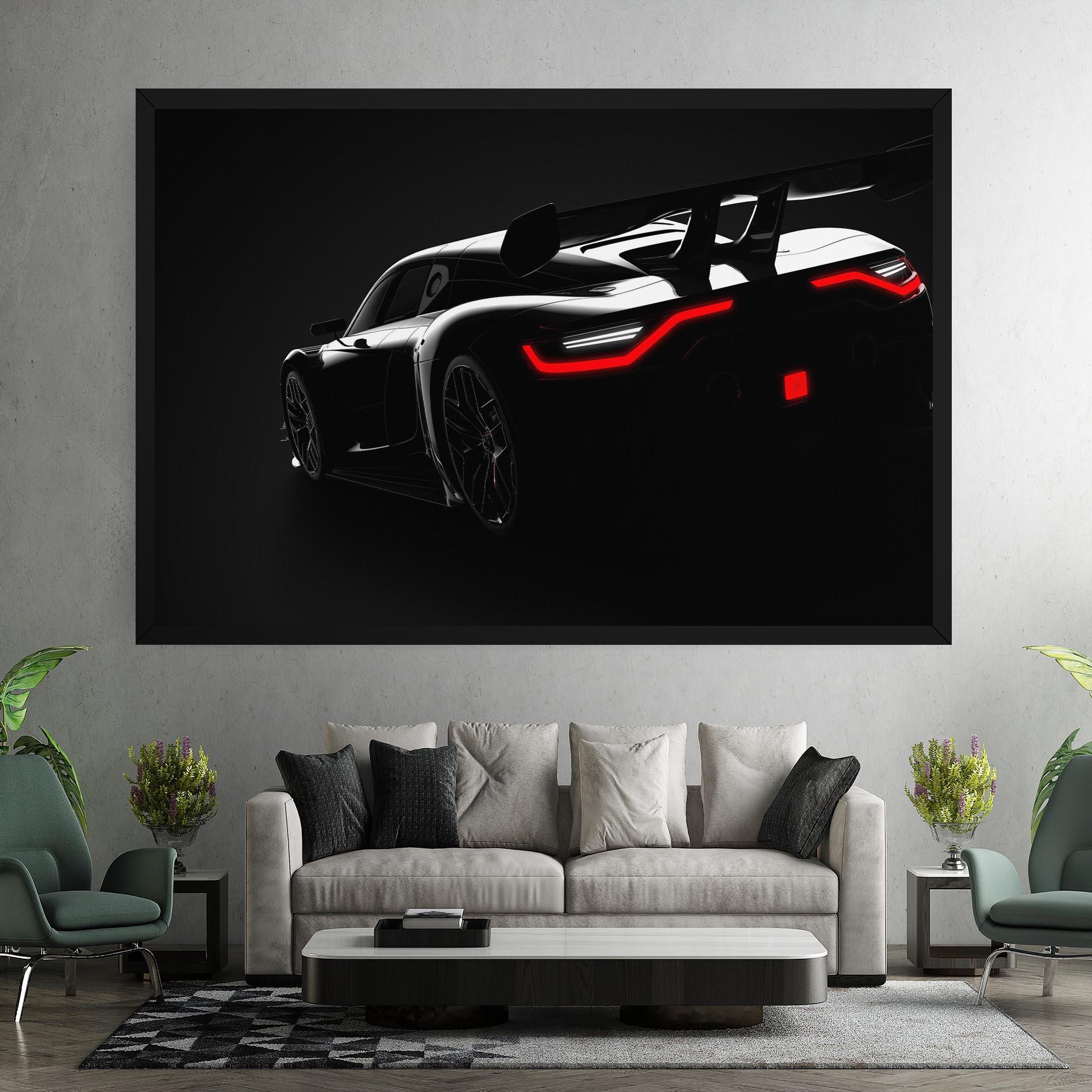 Tablou Canvas Black Hypercar Car mockup 7