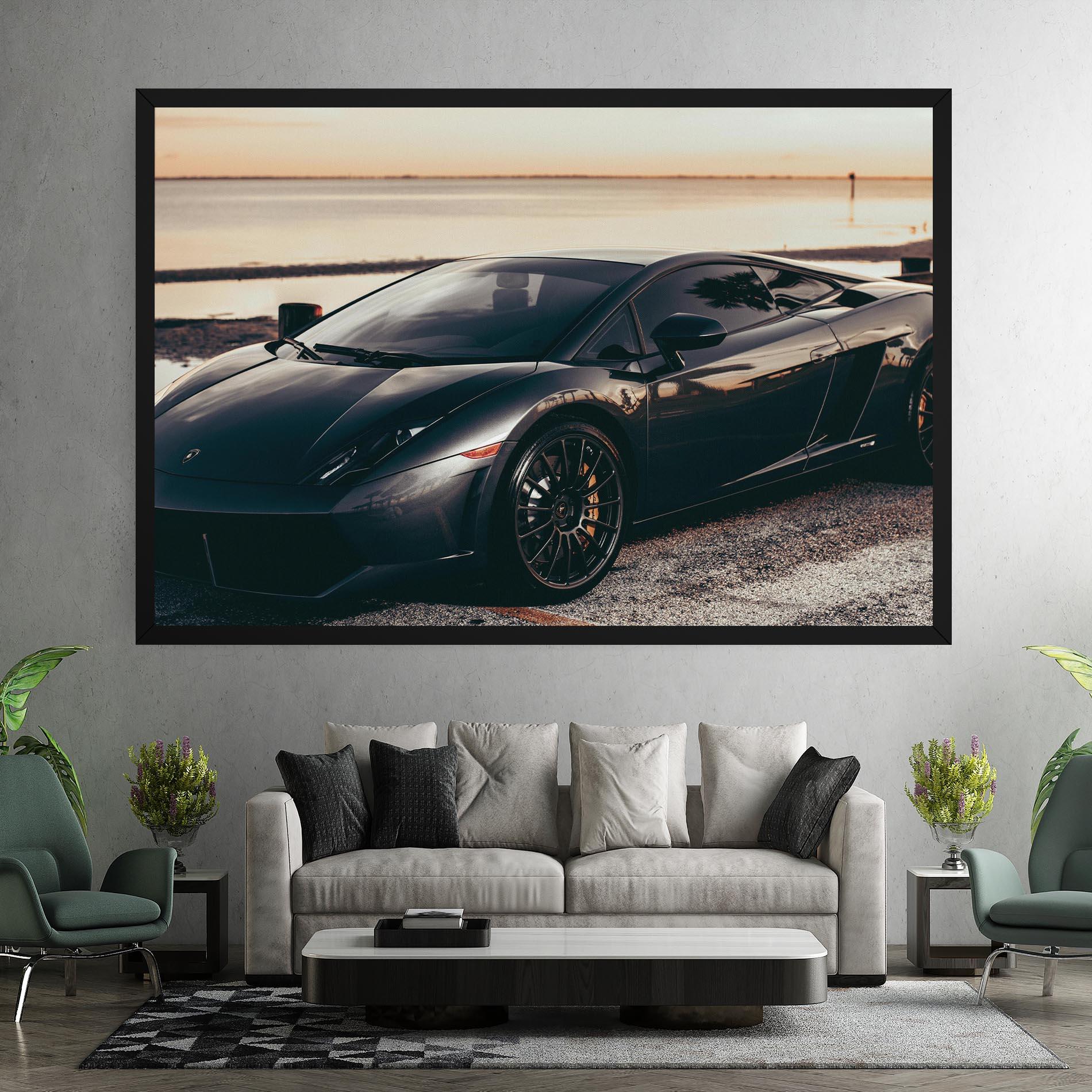 Tablou Canvas Black Lambo Sea mockup 7