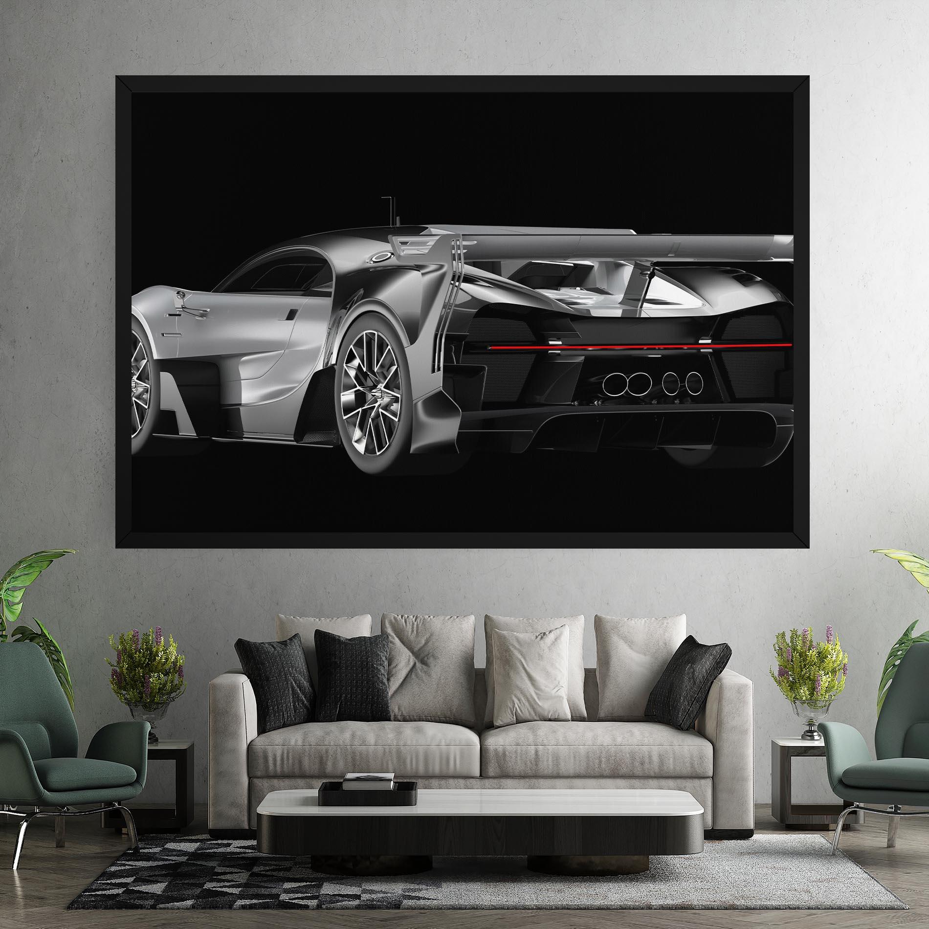 Tablou Canvas Black Rear Hypercar mockup 7