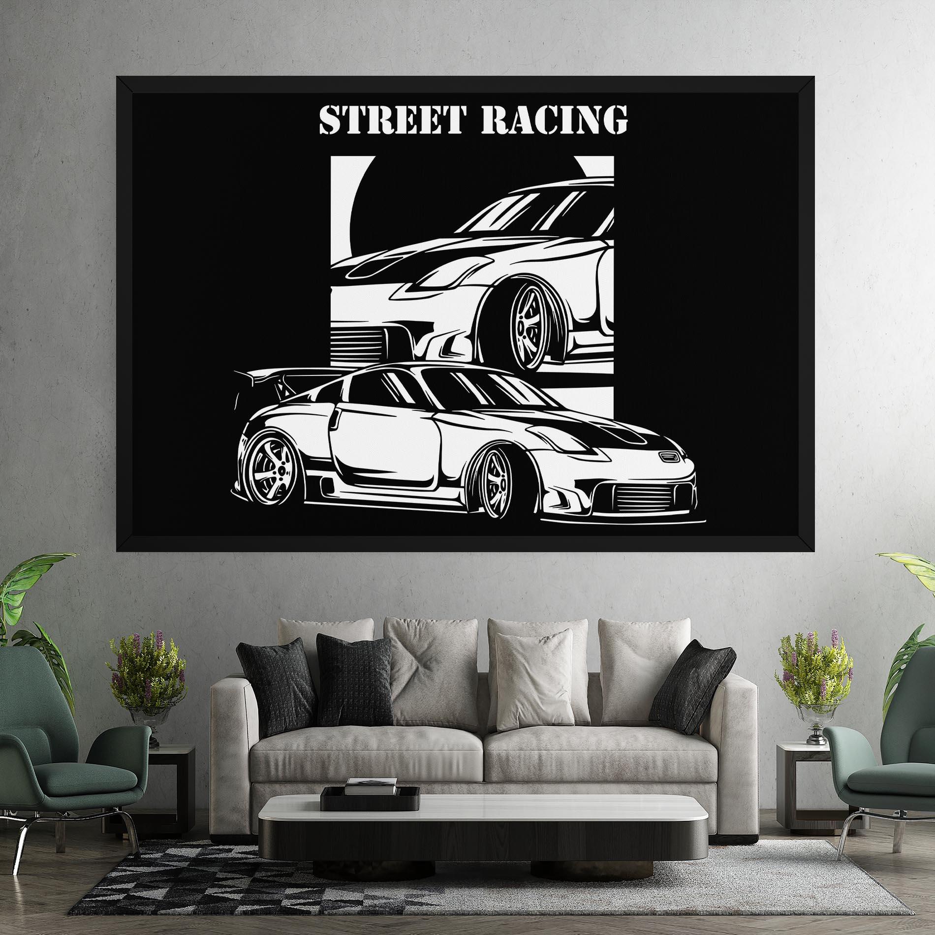 Tablou Canvas Car Street Racing mockup 7