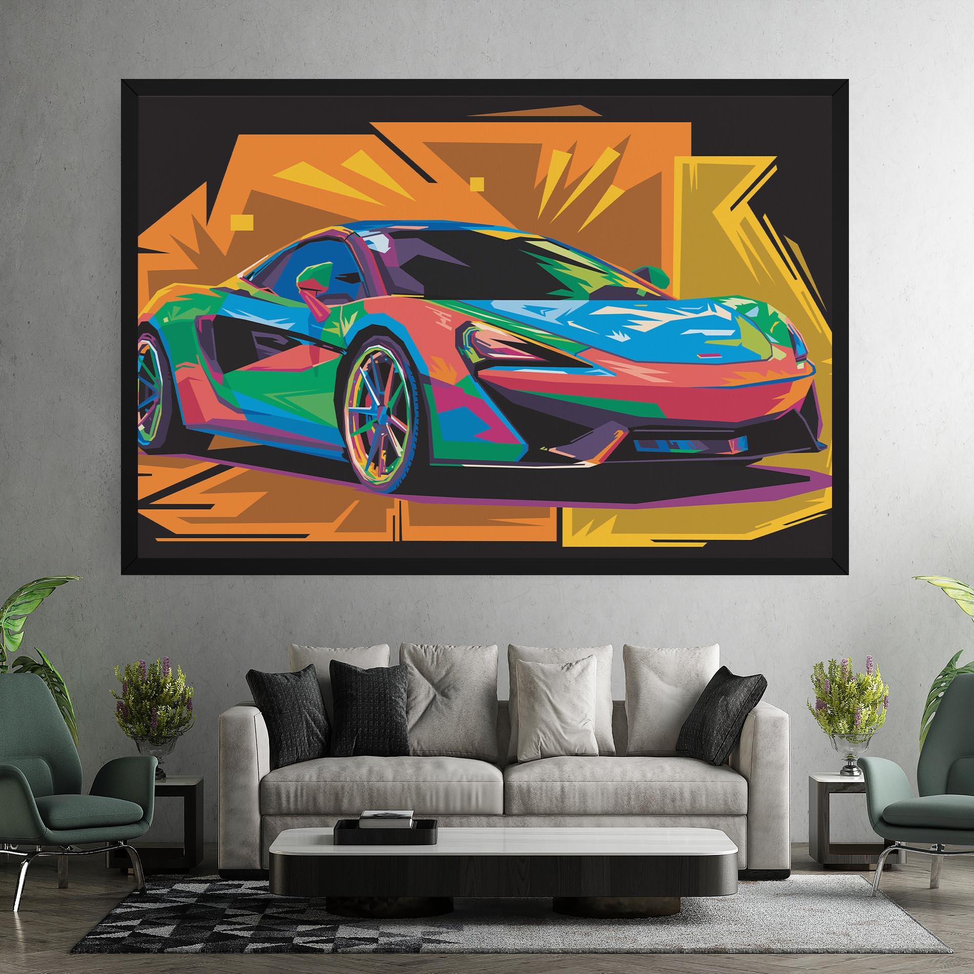 Tablou Canvas Colorful Sport Car mockup 7