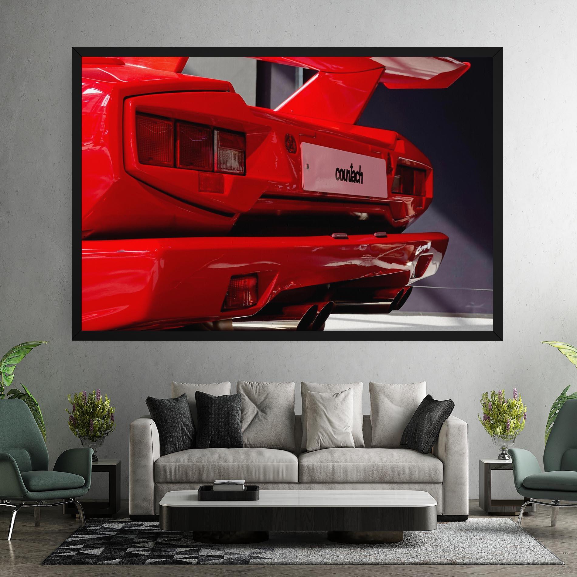 Tablou Canvas Red Rear Countach mockup 7
