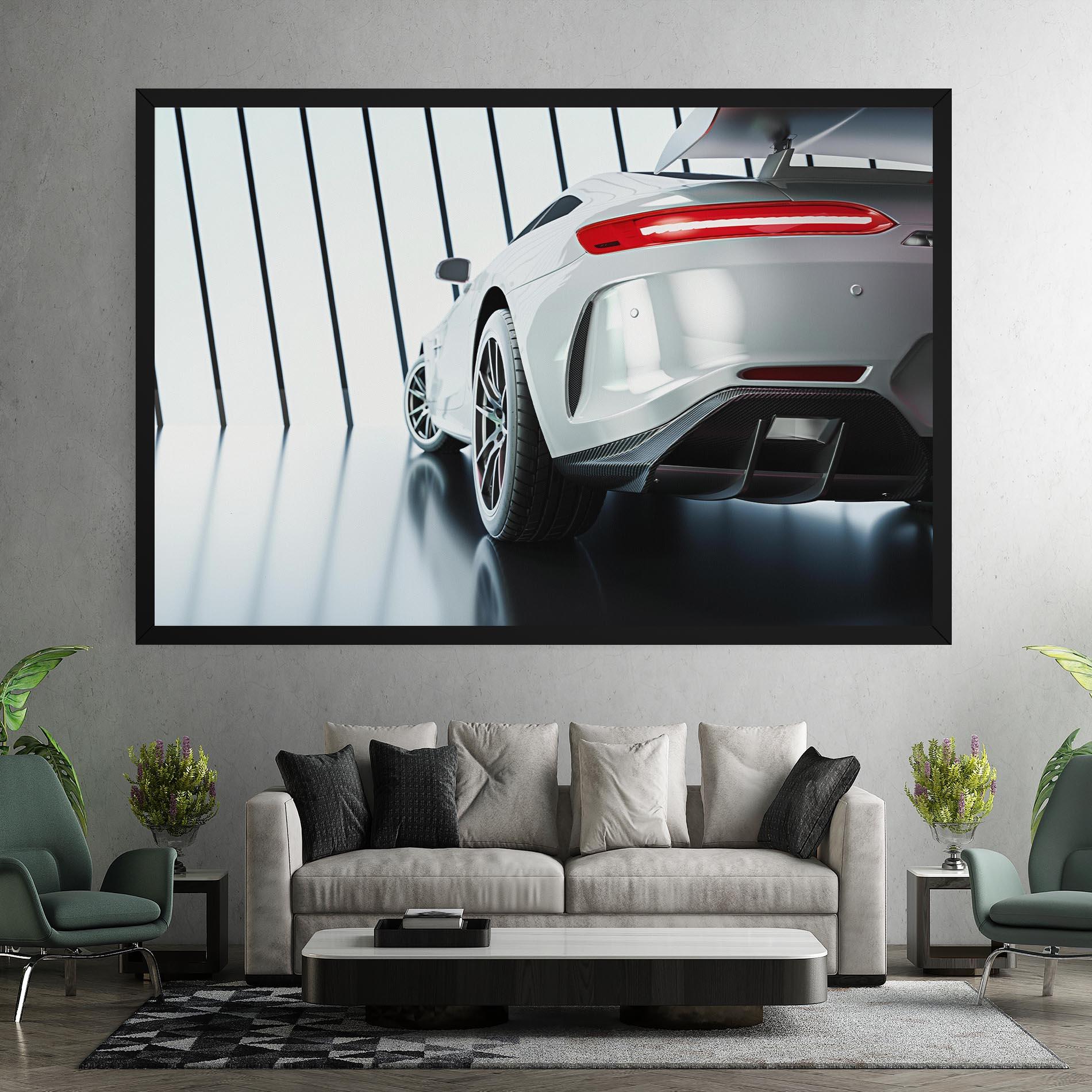 Tablou Canvas White Mercedes Amg mockup 7