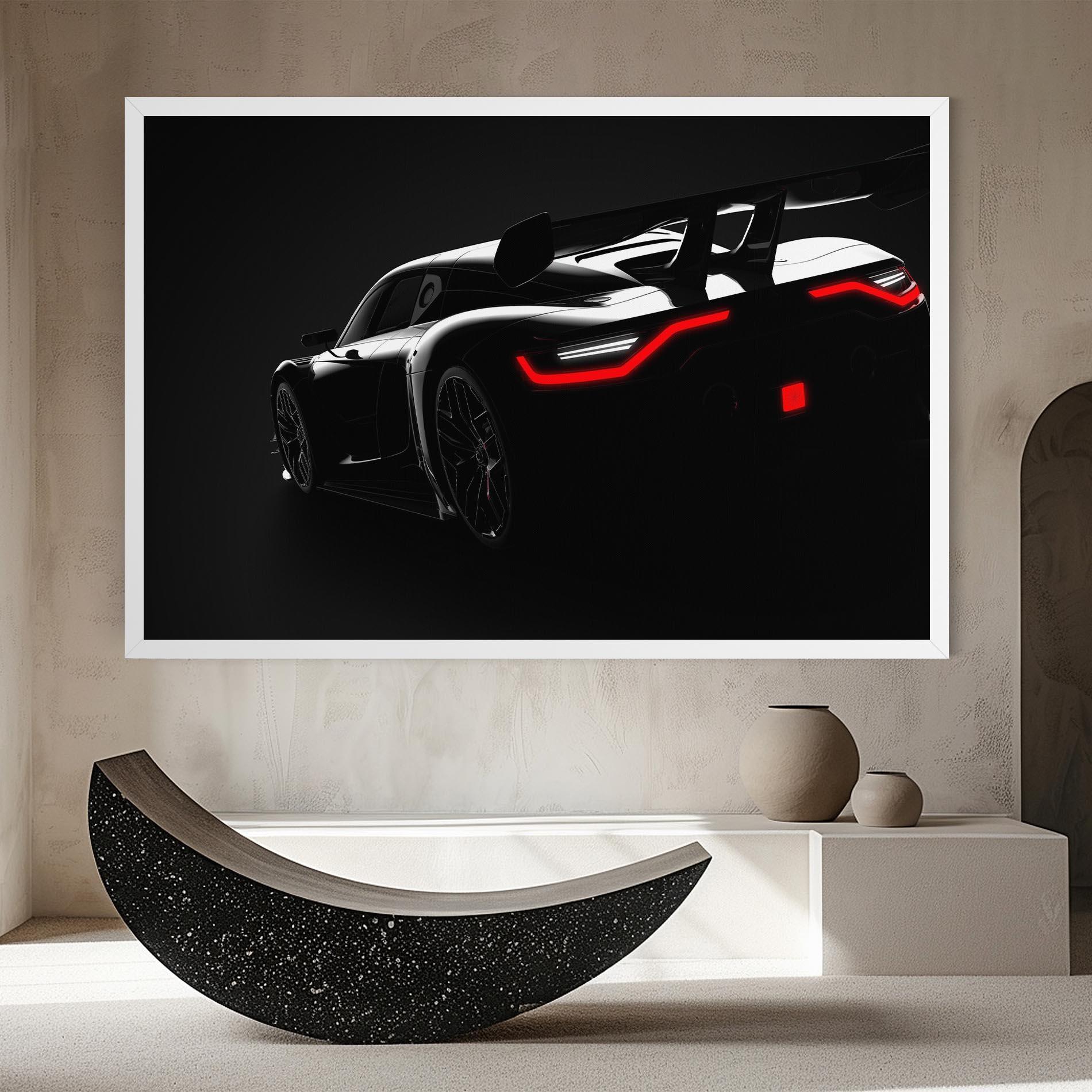 Tablou Canvas Black Hypercar Car mockup 8