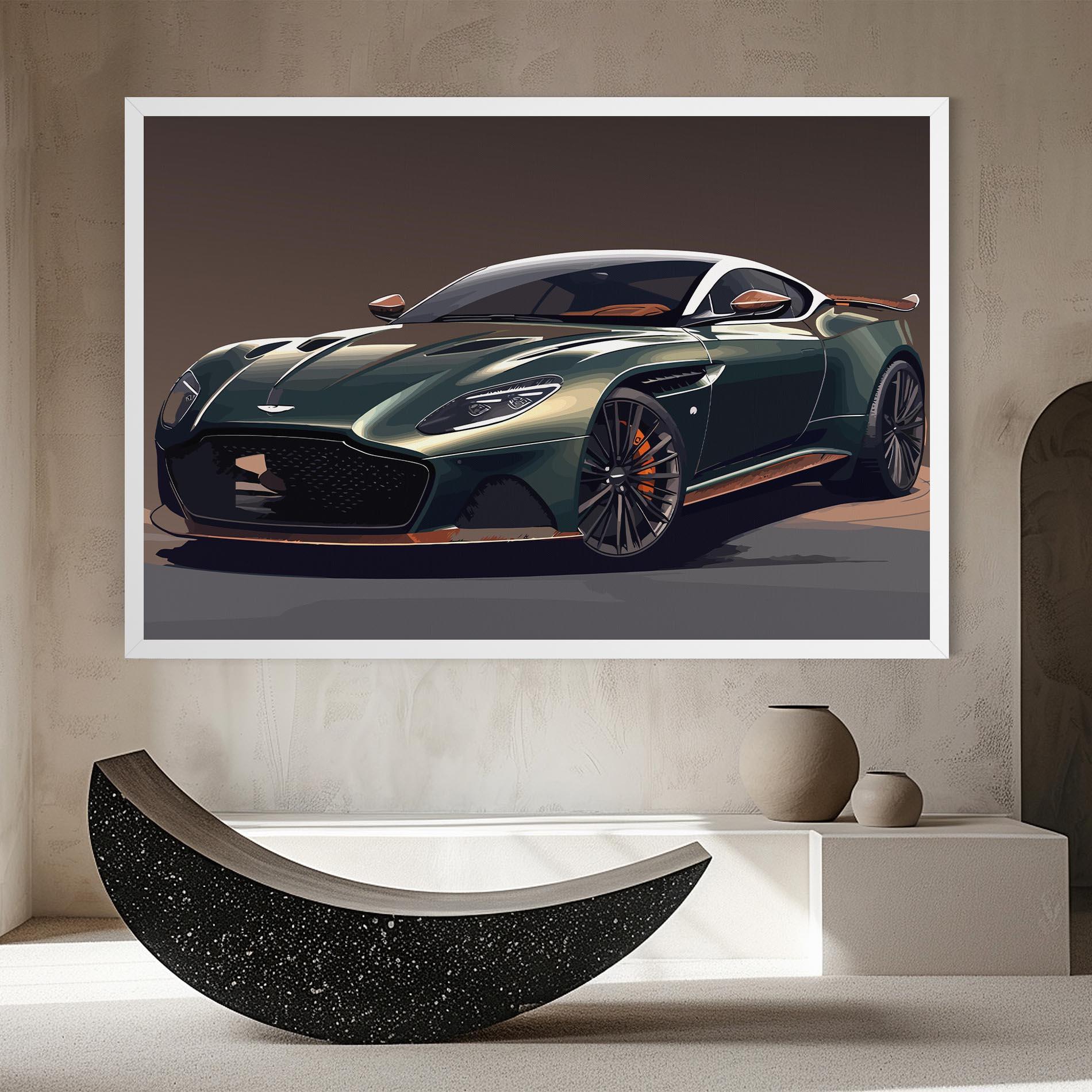 Tablou Canvas Dark Green Car mockup 8