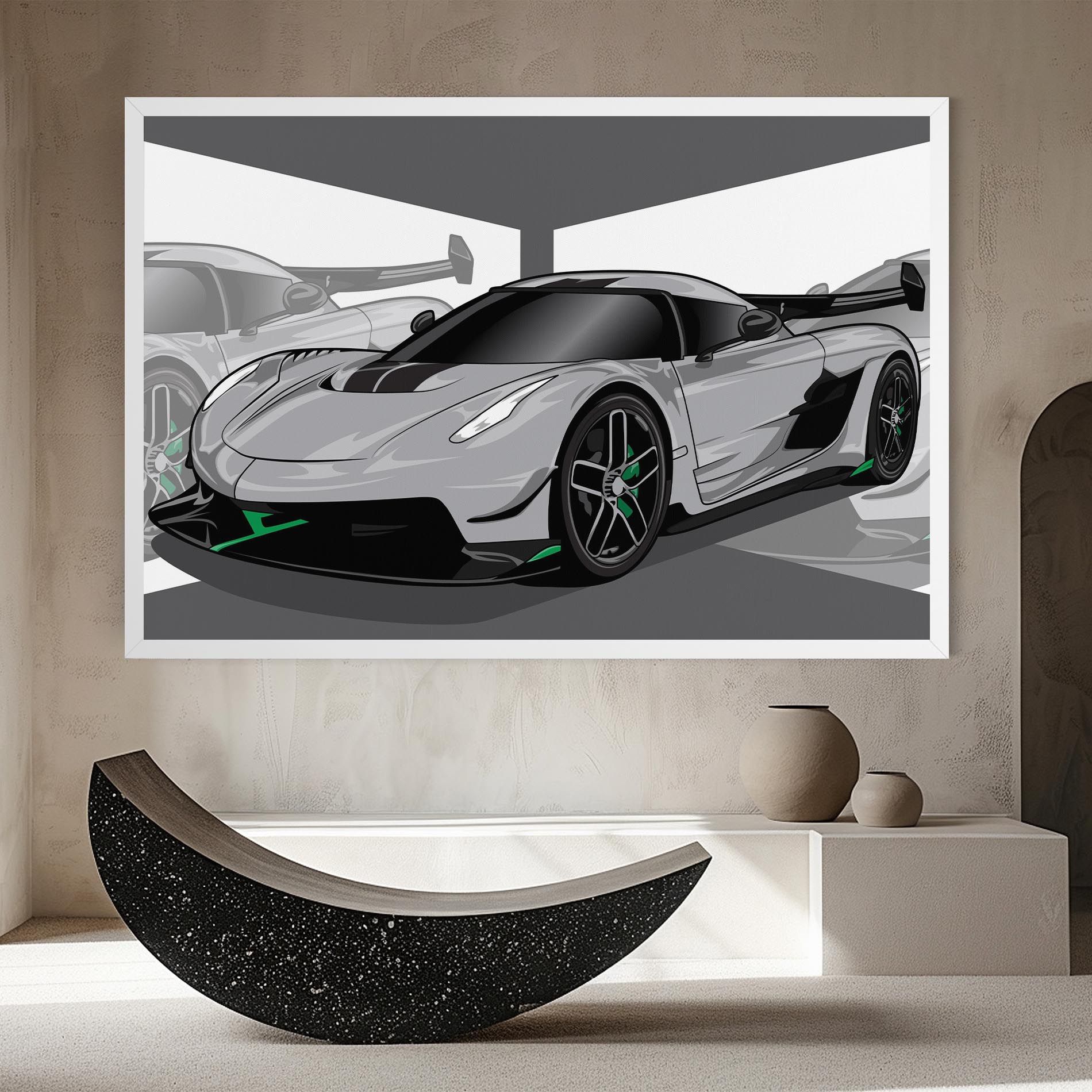 Grey Sport Car mockup 8