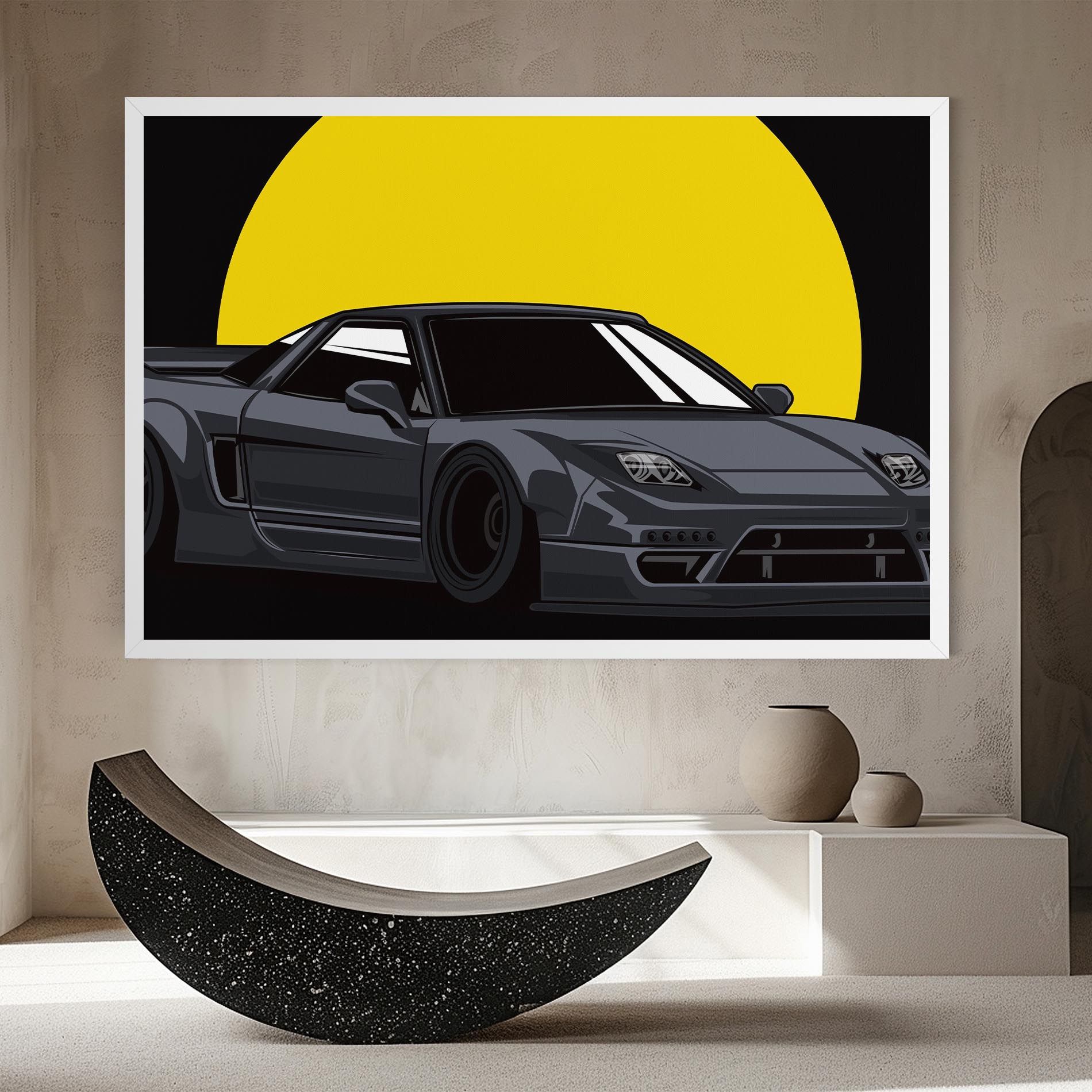 Yellow Sun Car mockup 8