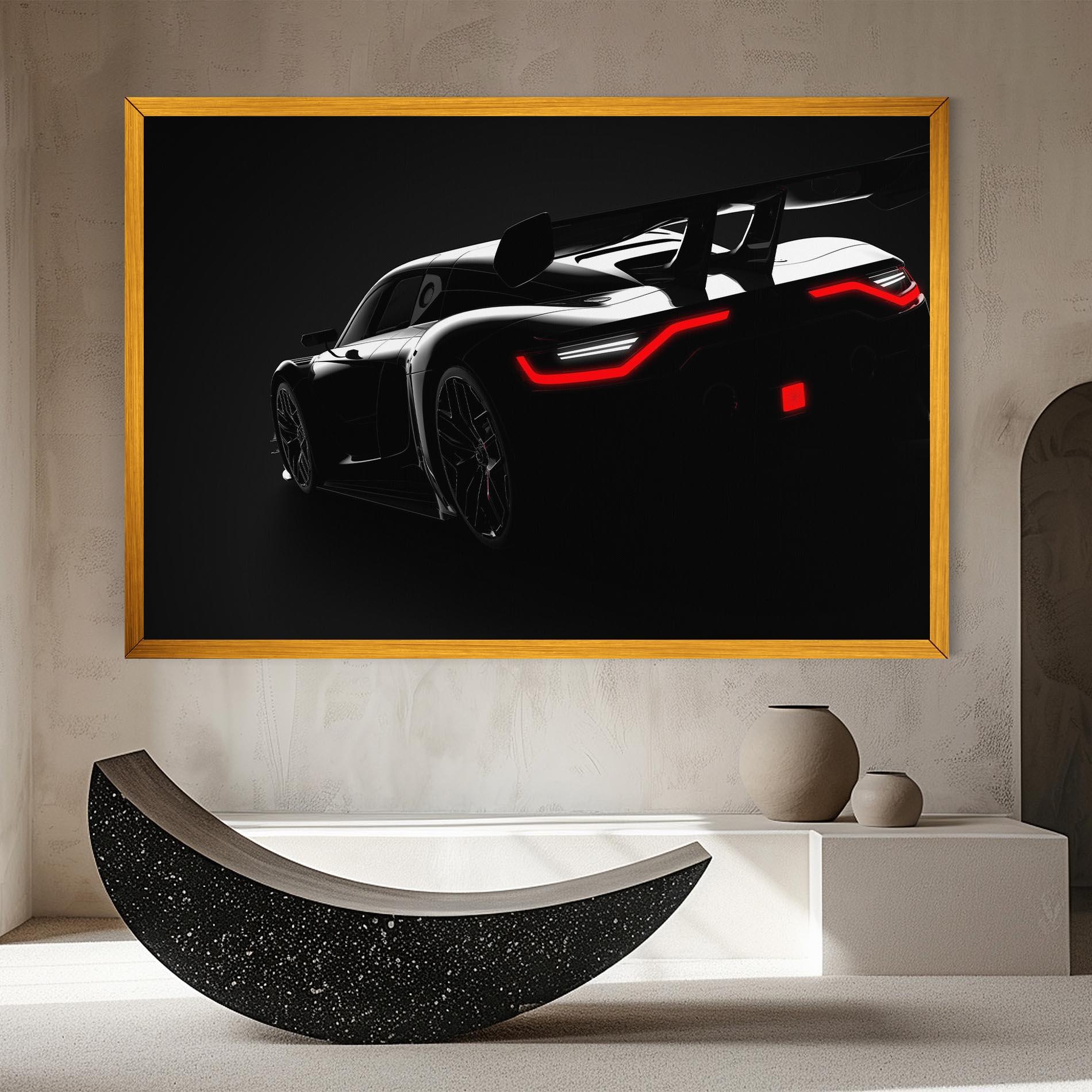 Tablou Canvas Black Hypercar Car mockup 8