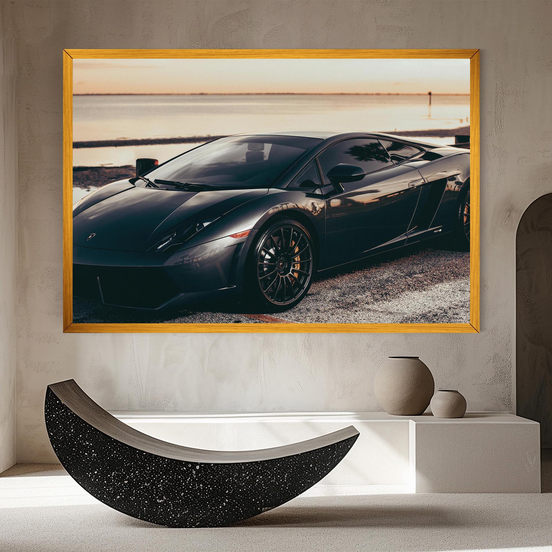 Tablou Canvas Black Lambo Sea mockup 8