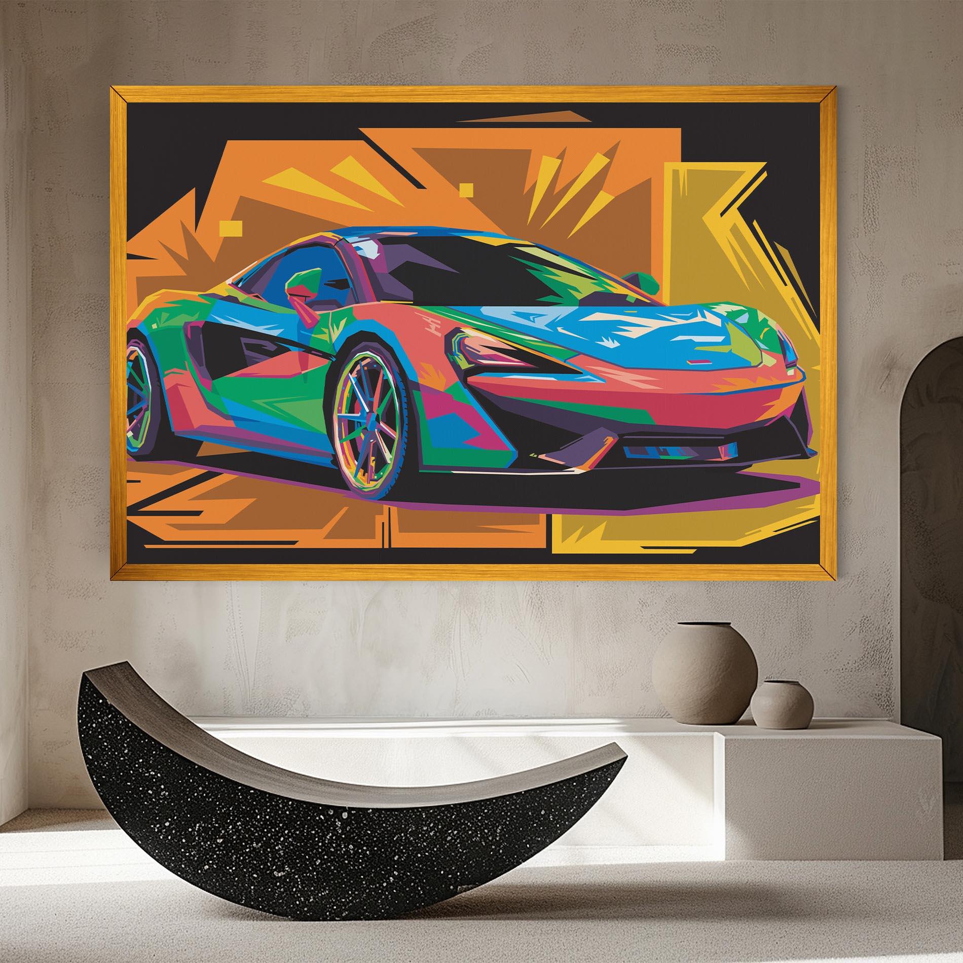 Tablou Canvas Colorful Sport Car mockup 8