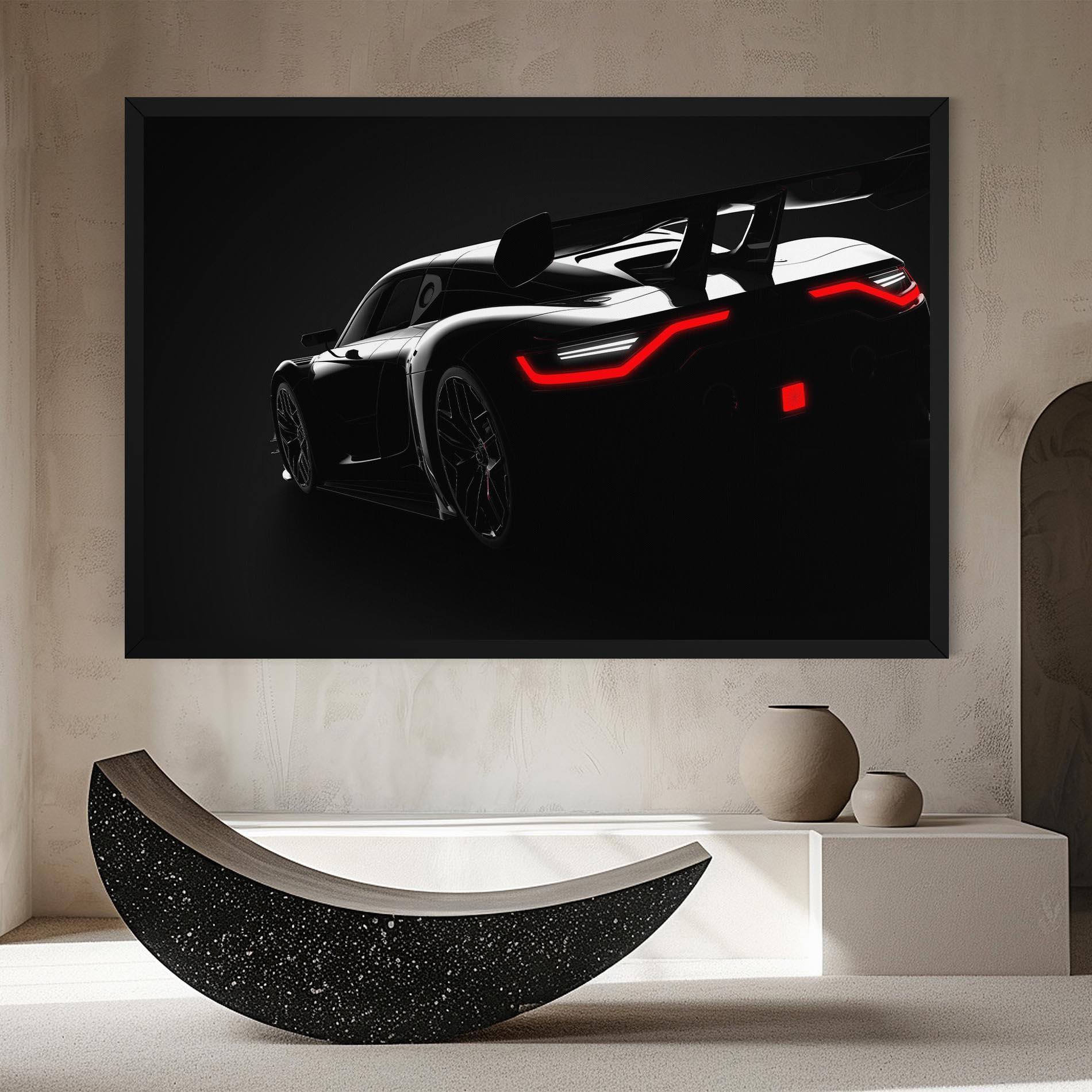 Tablou Canvas Black Hypercar Car mockup 8