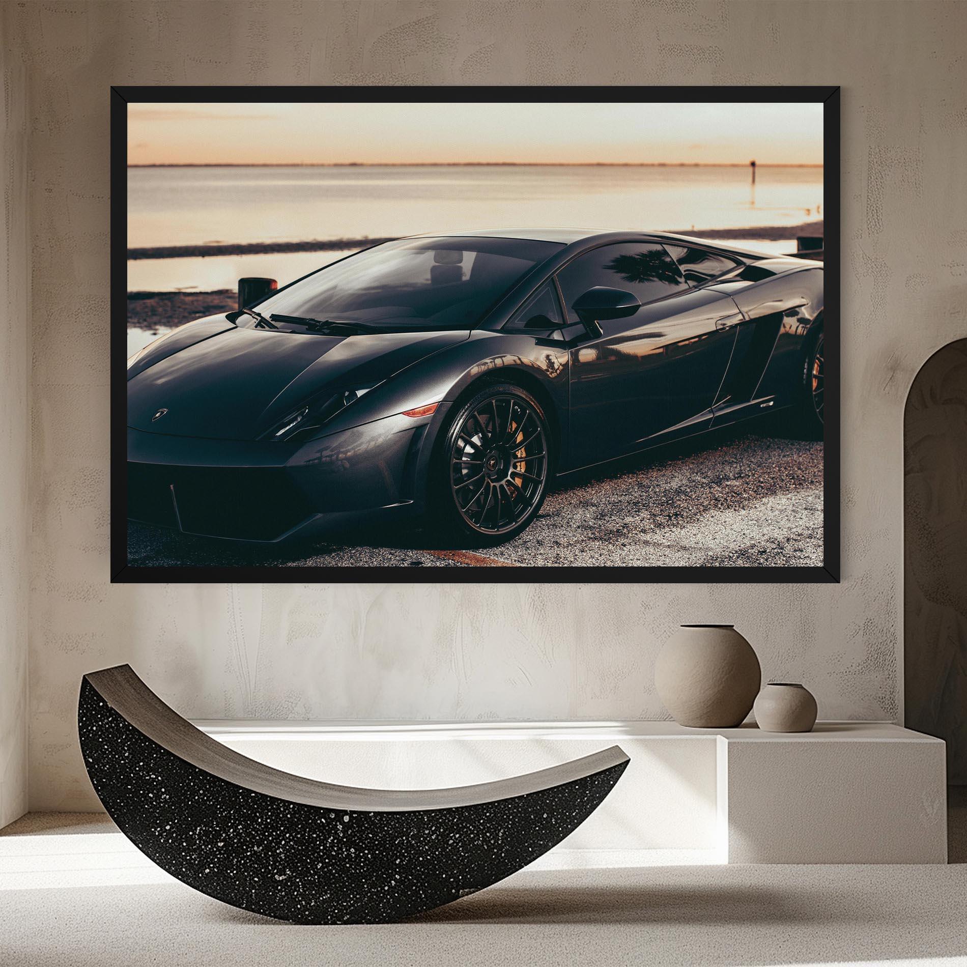 Tablou Canvas Black Lambo Sea mockup 8