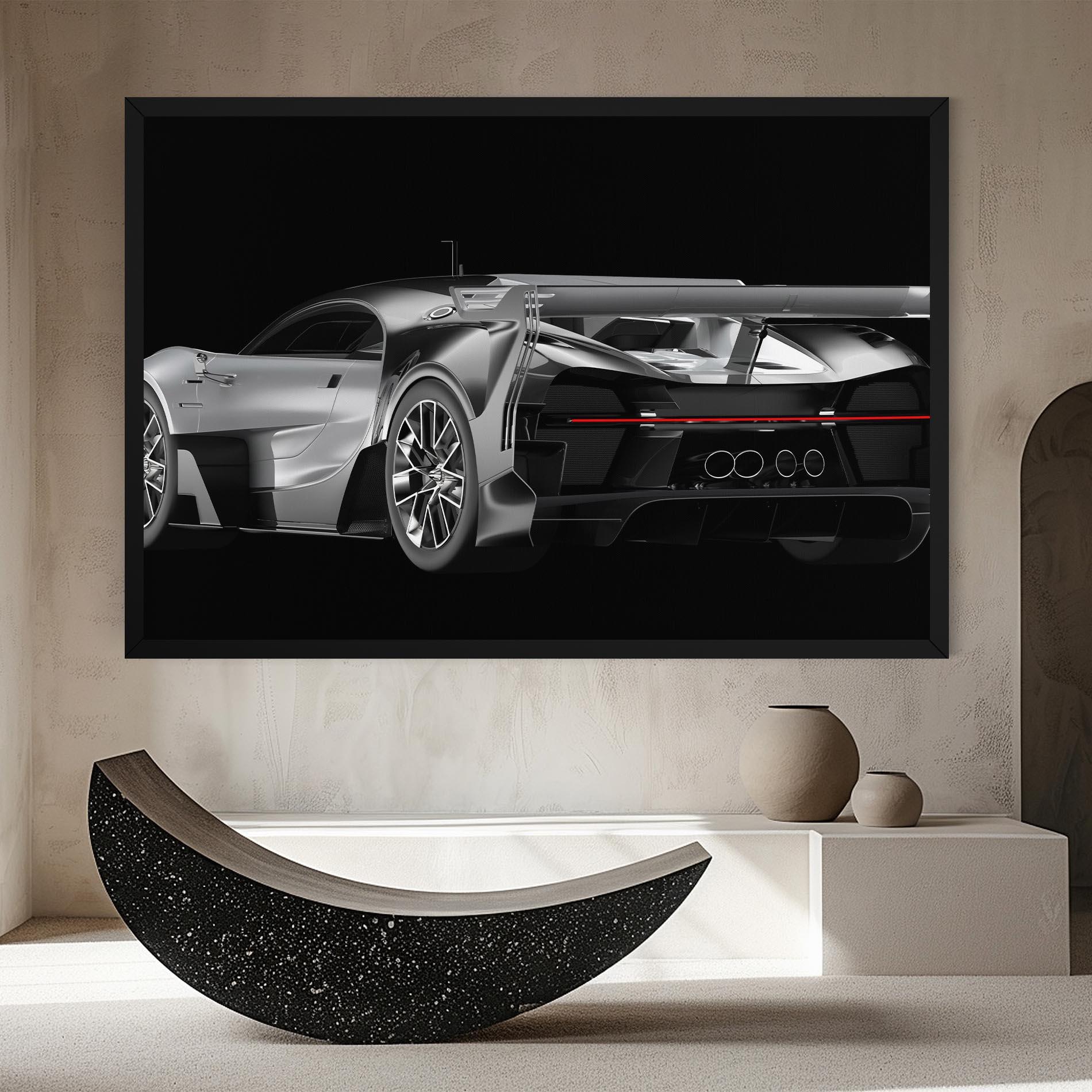Tablou Canvas Black Rear Hypercar mockup 8