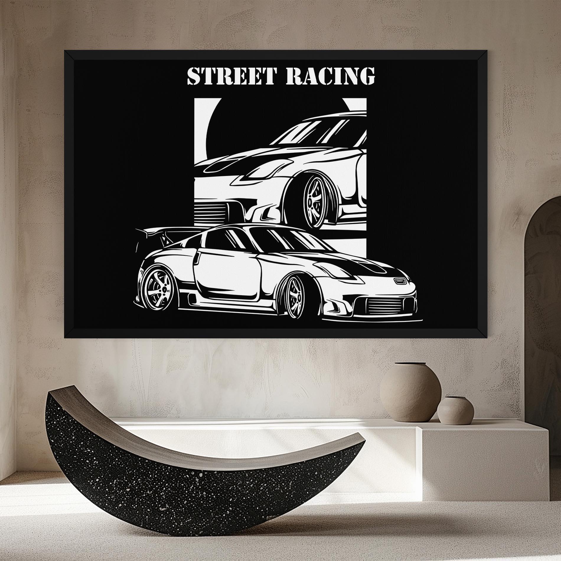 Tablou Canvas Car Street Racing mockup 8