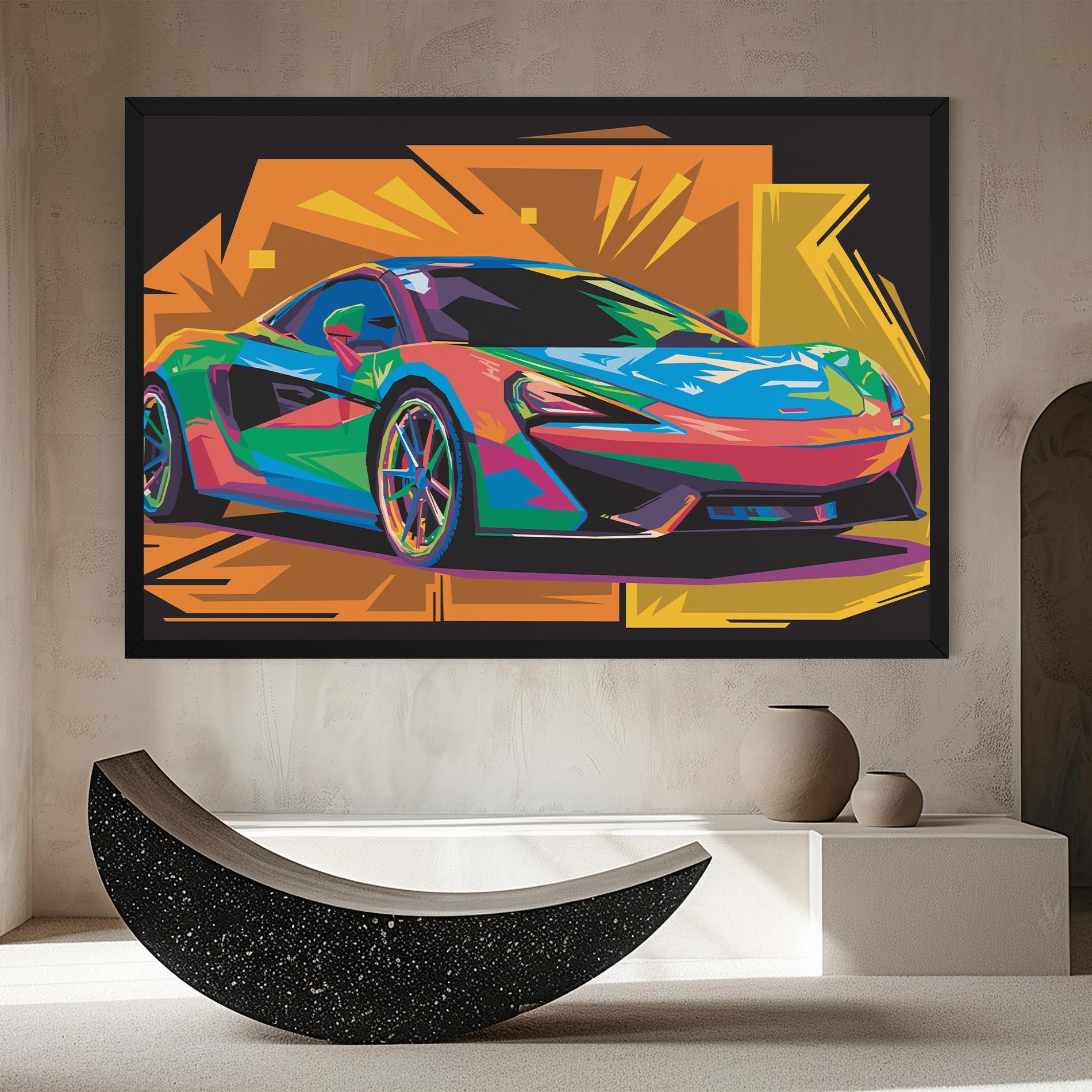 Tablou Canvas Colorful Sport Car mockup 8
