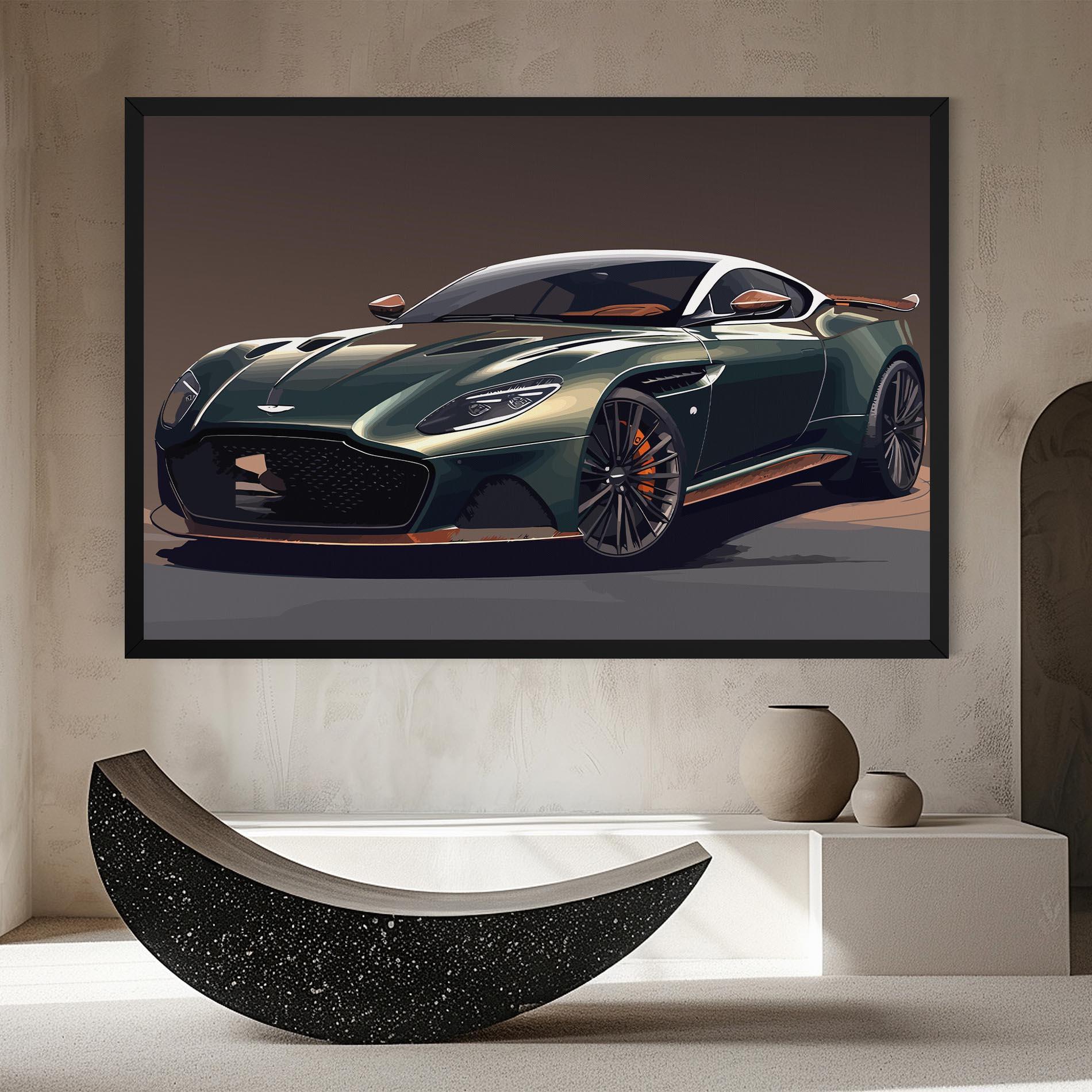 Tablou Canvas Dark Green Car mockup 8