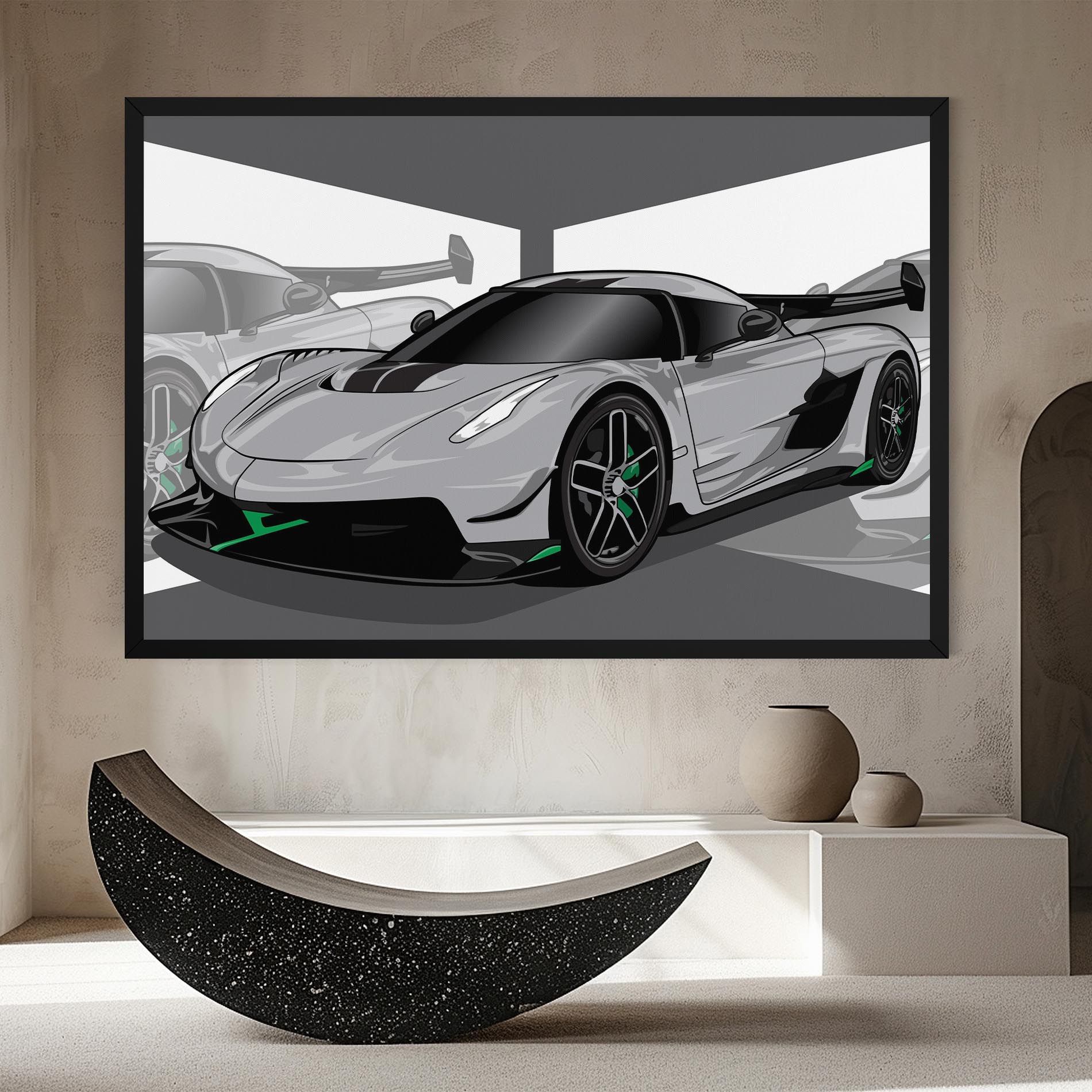 Grey Sport Car mockup 8