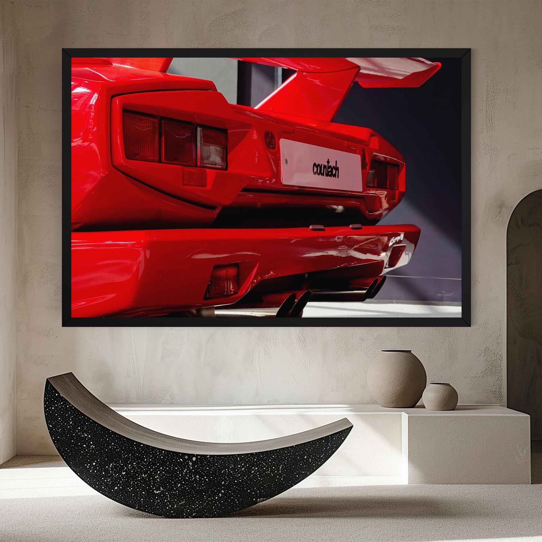 Tablou Canvas Red Rear Countach mockup 8