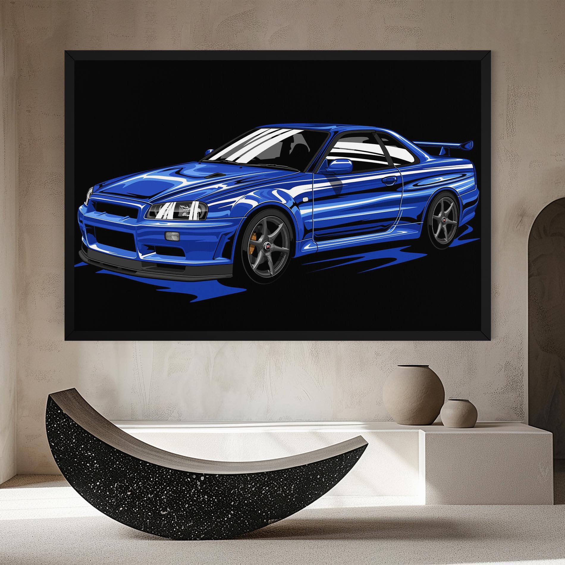 Tablou Canvas Sport Blue Car mockup 8