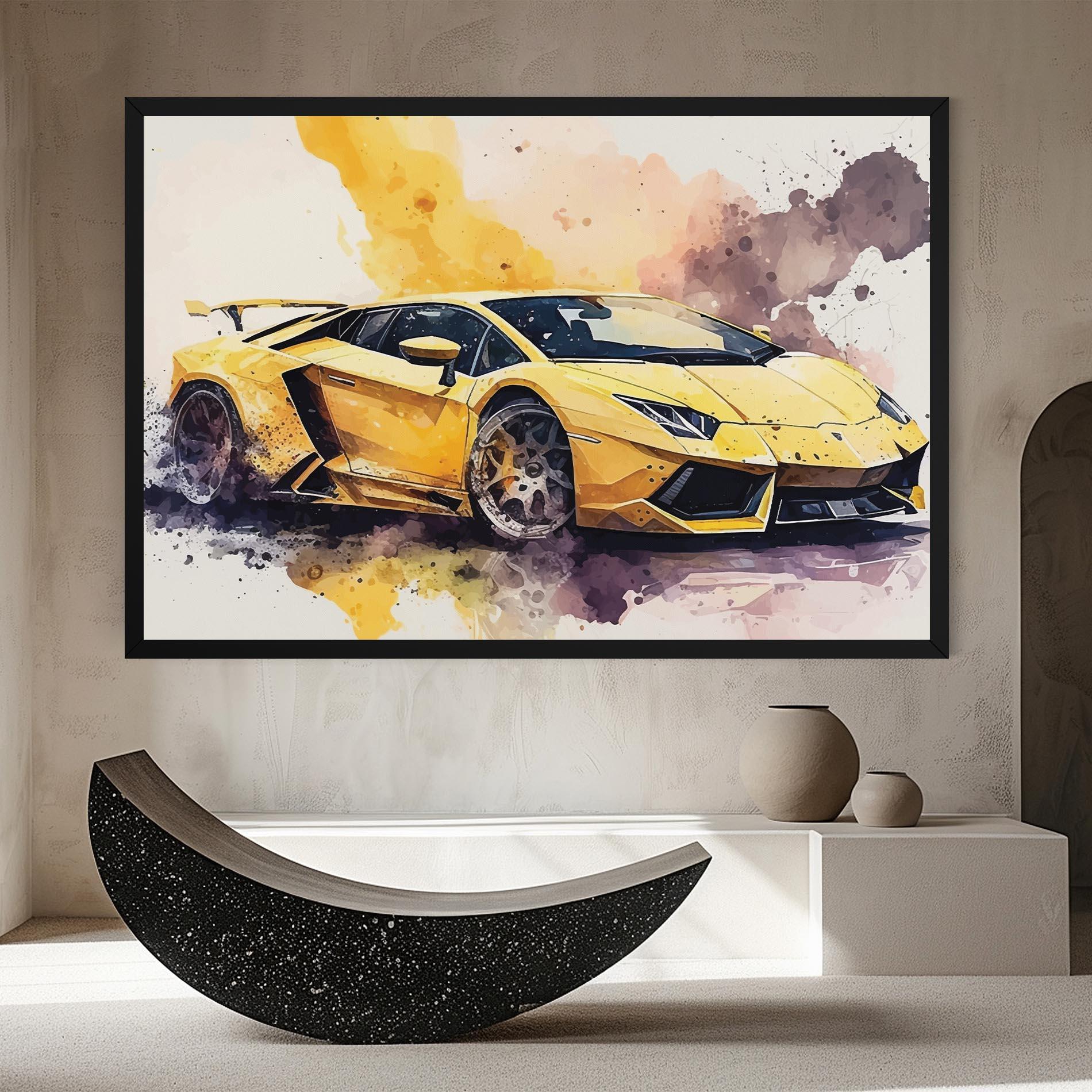 Tablou Canvas Watercolor Sport Car mockup 8