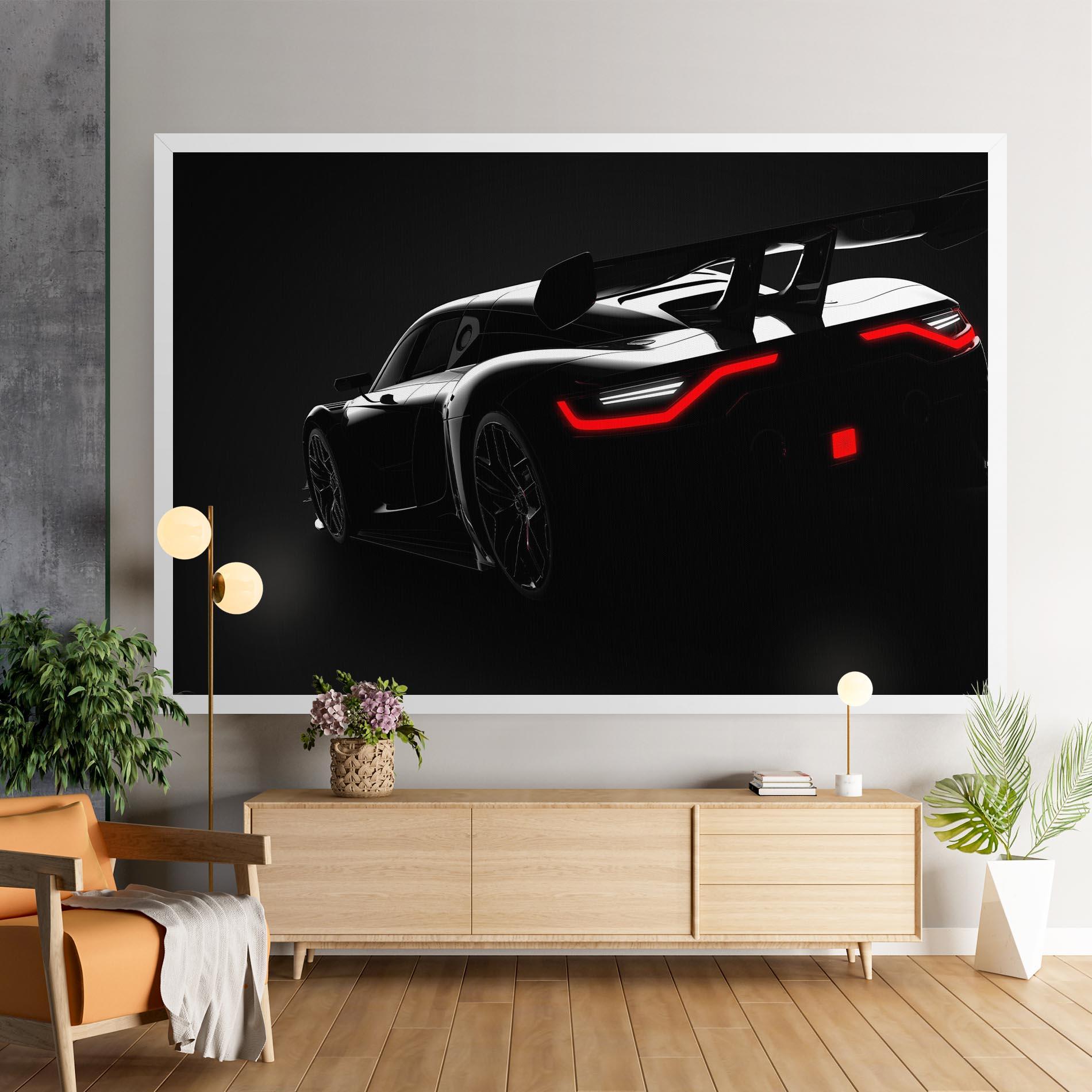 Tablou Canvas Black Hypercar Car mockup 9