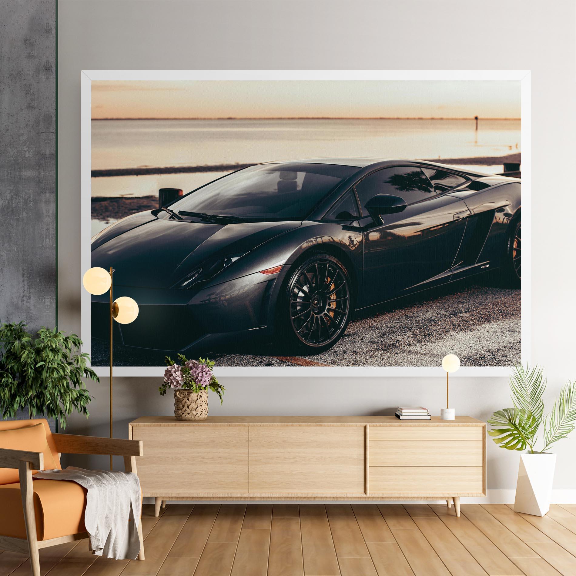 Tablou Canvas Black Lambo Sea mockup 9