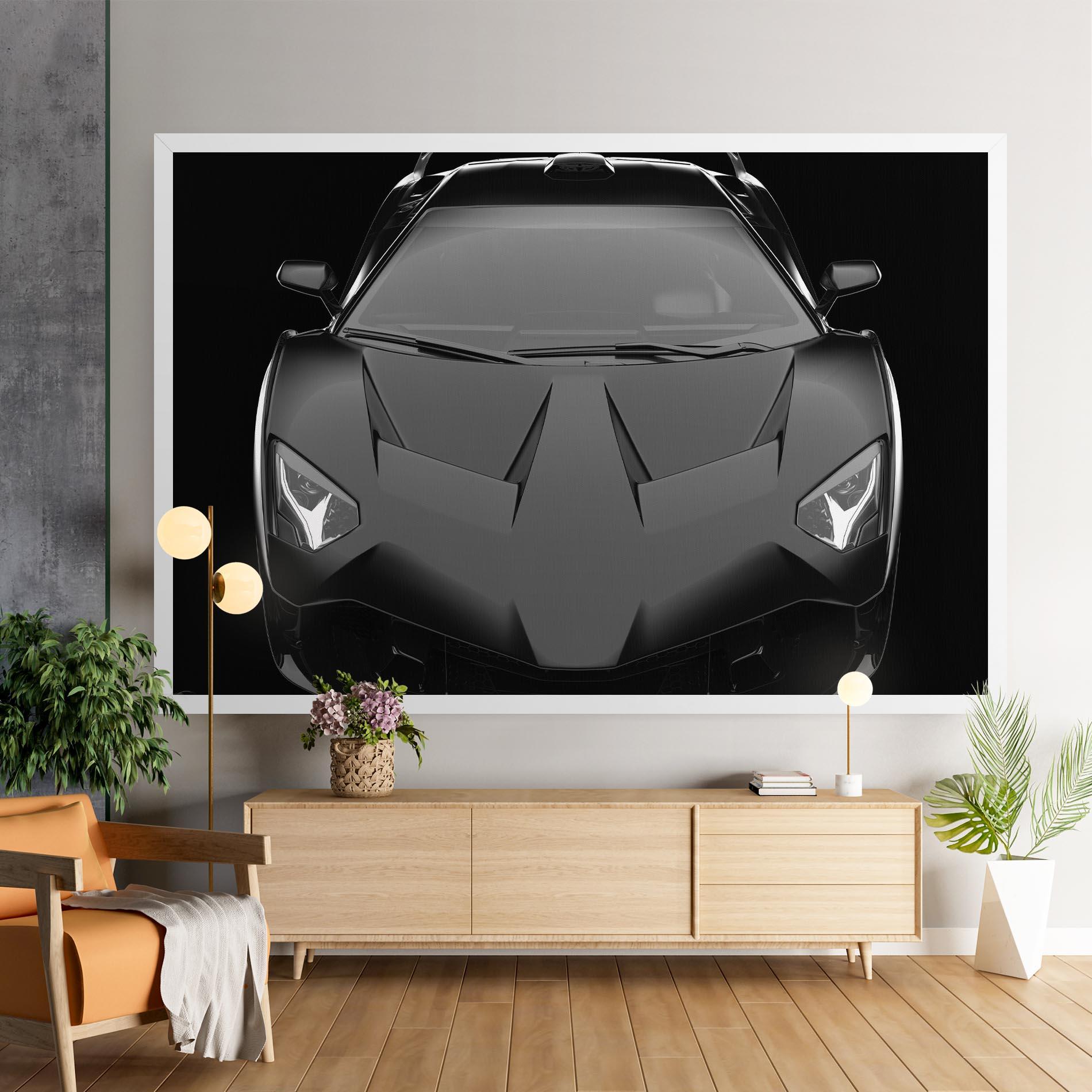 Tablou Canvas Black Matte Lambo mockup 9