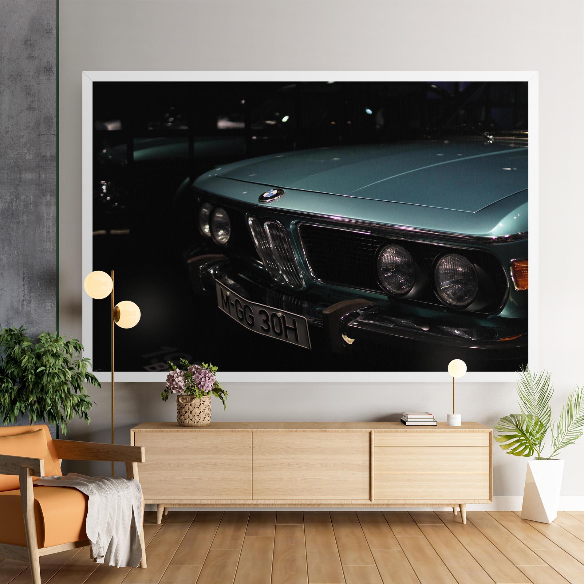 Tablou Canvas Old Bmw Headlight mockup 9