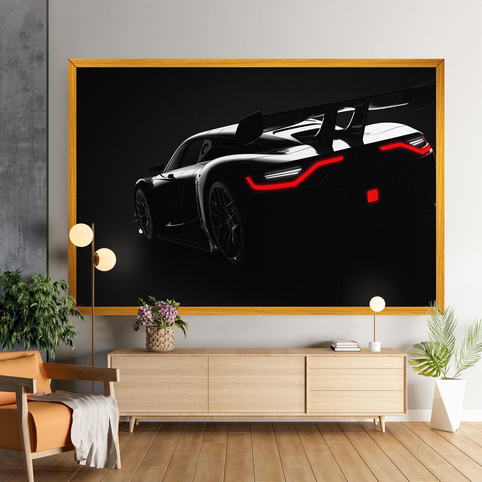 Tablou Canvas Black Hypercar Car mockup 9