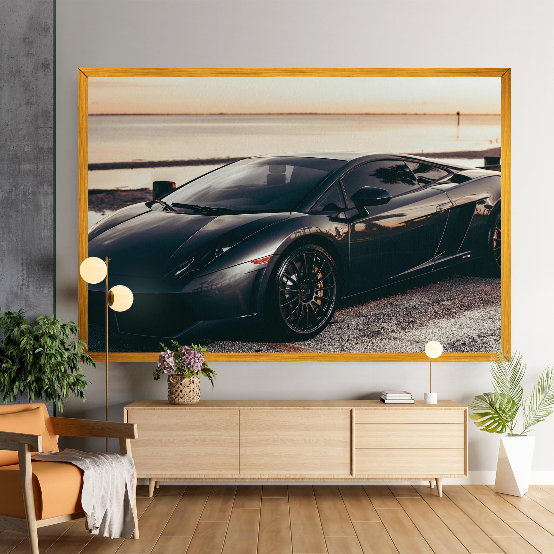 Tablou Canvas Black Lambo Sea mockup 9