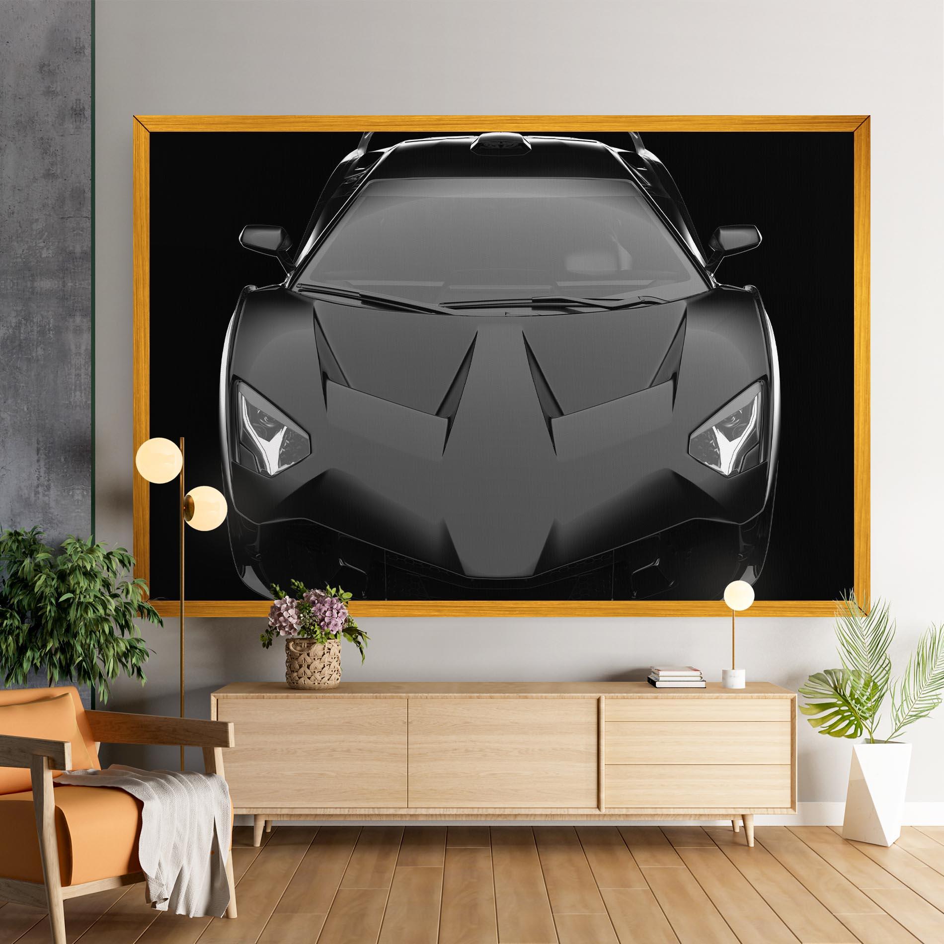 Tablou Canvas Black Matte Lambo mockup 9