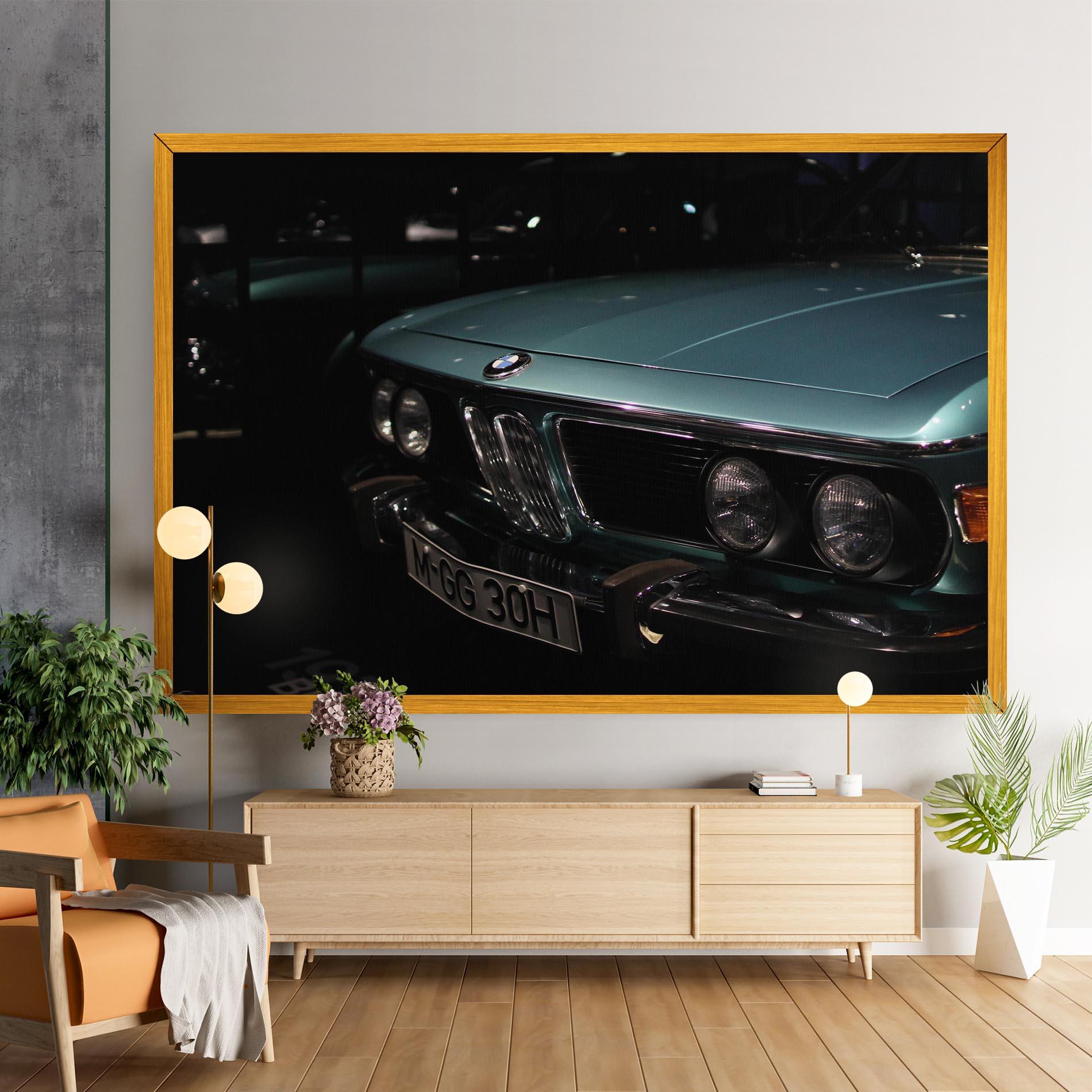 Tablou Canvas Old Bmw Headlight mockup 9